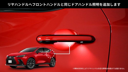リアアウトサイドハンドルへ照明を追加したイメージ