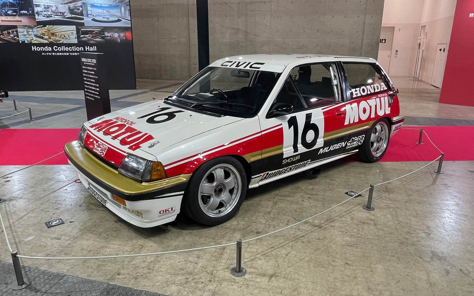 ホンダ・AT型ワンダーシビックのグループA車両。1987年の中子/岡田組