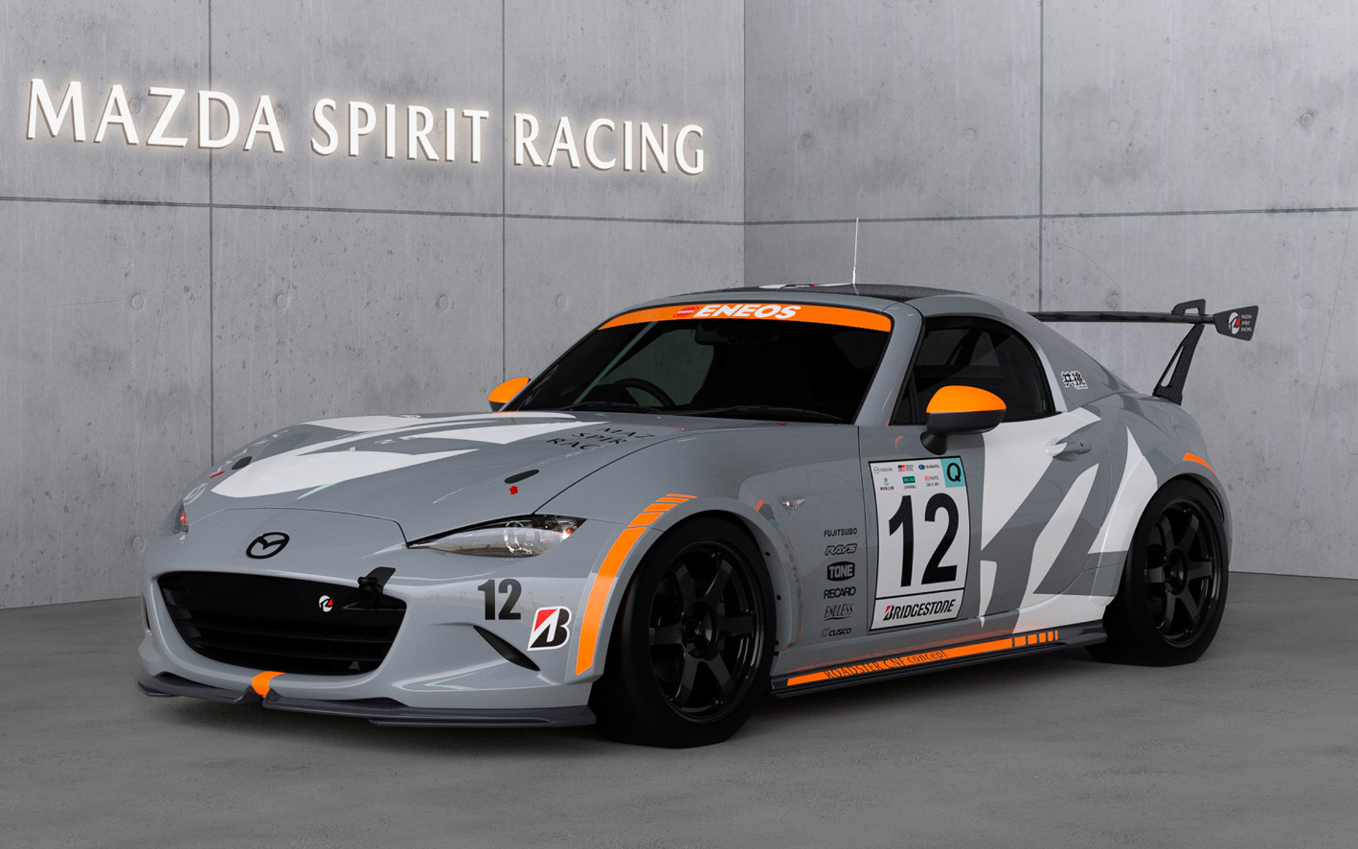 ST-Qクラスに参戦する12号車 MAZDA SPIRIT RACING ROADSTER CNF concept
