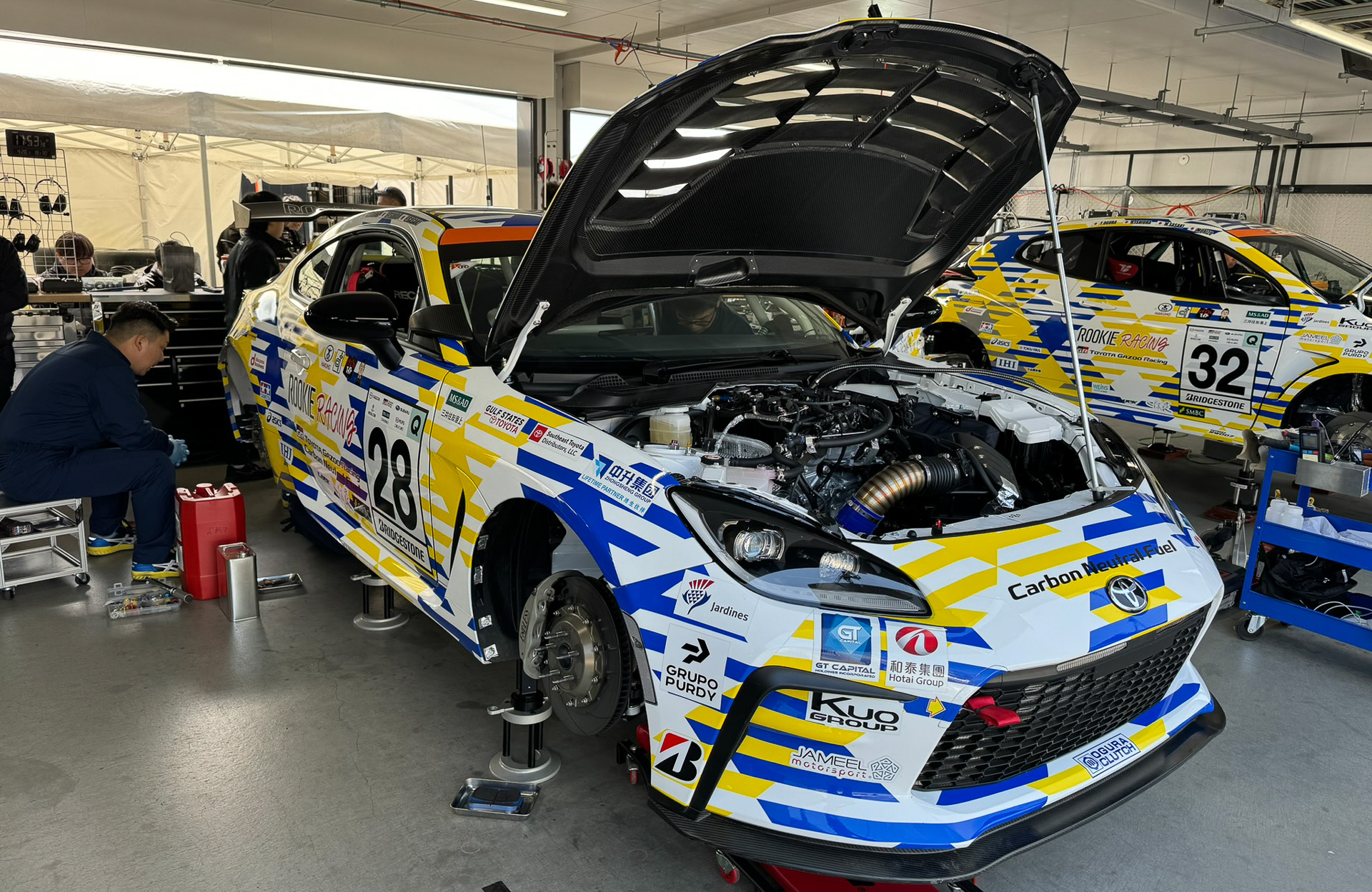 スーパー耐久開幕戦に登場した直列3気筒1.6リッターターボ搭載のGR86