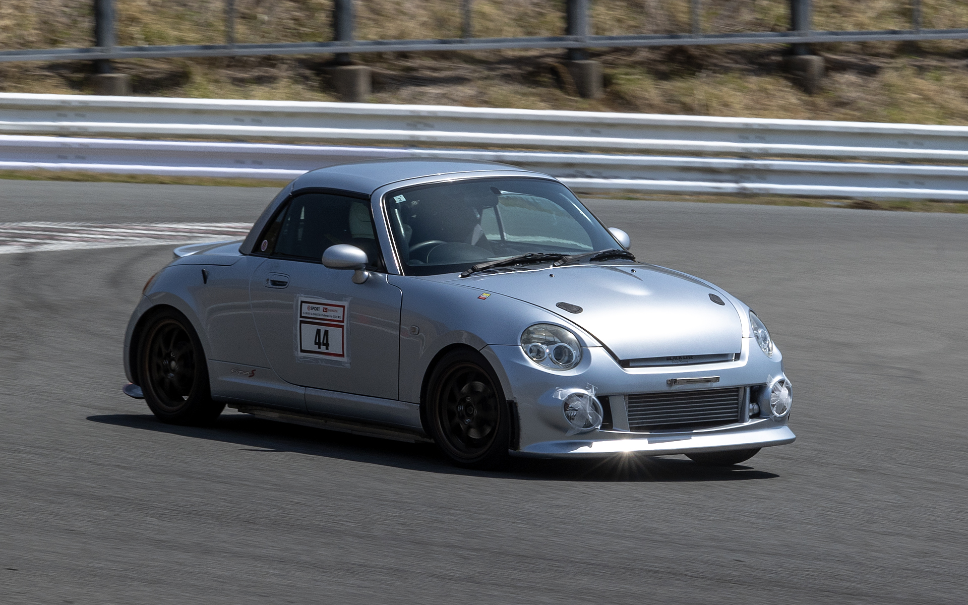 ハイパワーでありクロスミッションも組んでいるので、加速がかなり速い。ターボ＆オープンクラスでは総合3位。タイムは39秒990