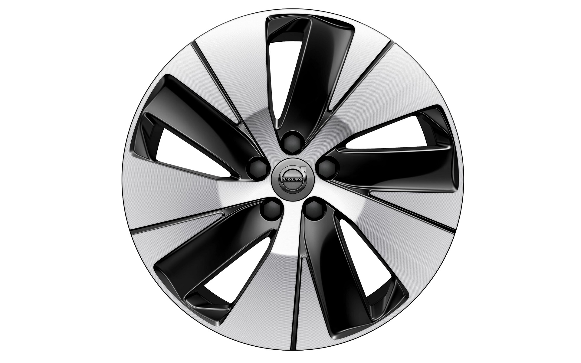 18インチアルミホイール5スポーク ダイヤモンドカット/ブラック（18×7.5J）