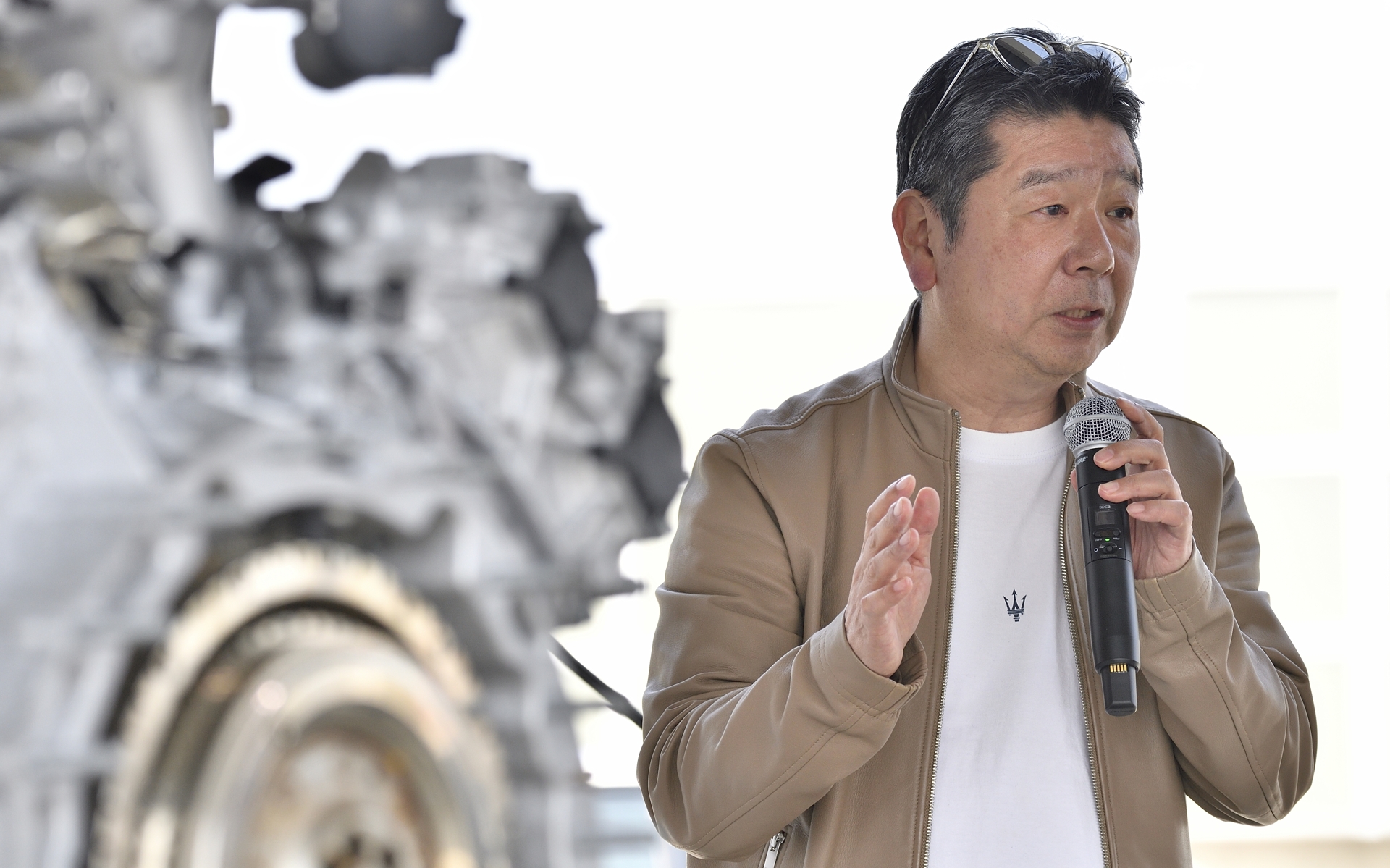 マセラティの代表取締役兼アジアパシフィック代表を務める木村隆之氏も会場でプレゼンテーションを行なった