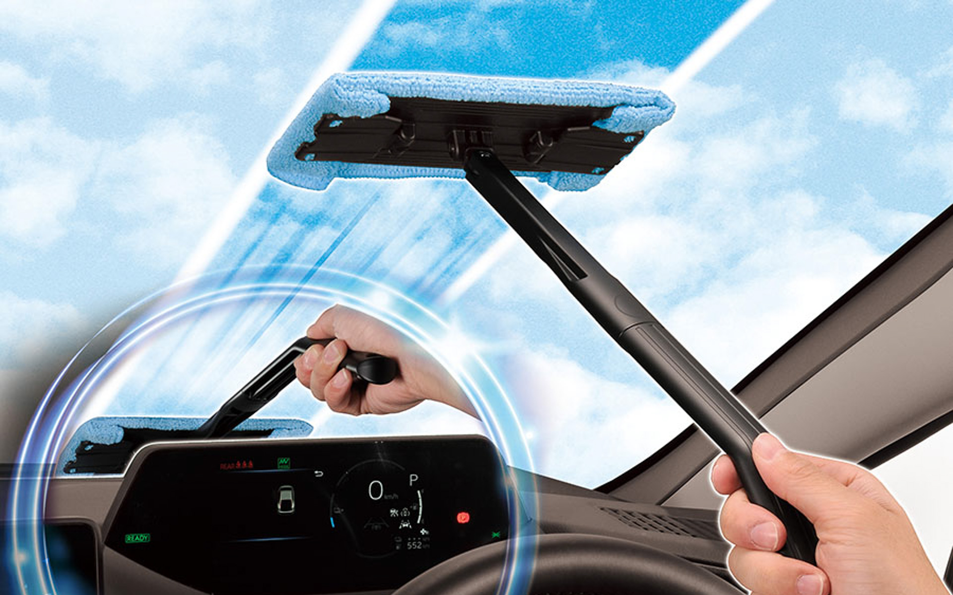 カーメイトは傾斜が鋭角なフロントガラスも奥までしっかり拭ける「エクスクリア 360ワイパー フラット」を発売した