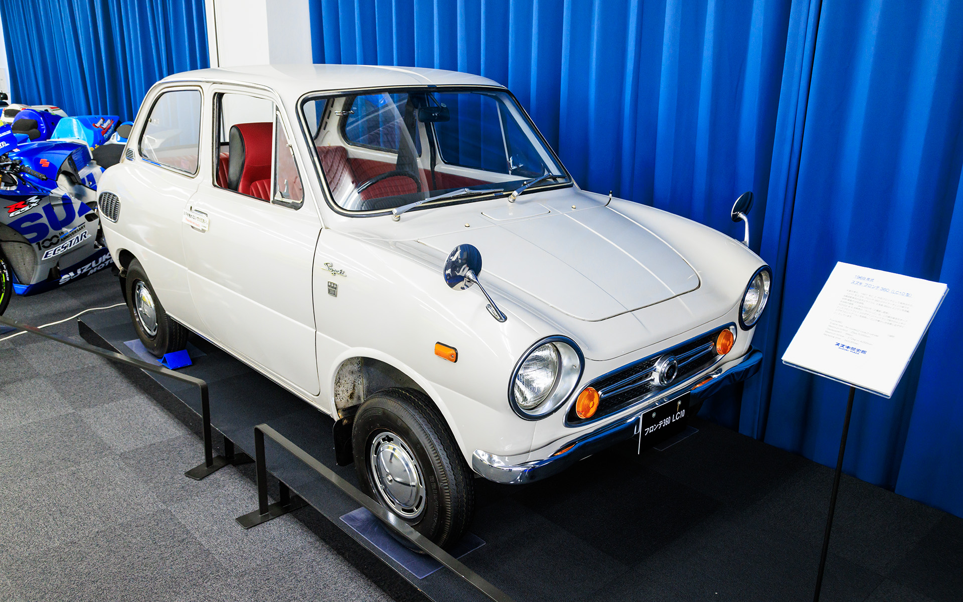 1階に展示されていた1969年式フロンテ 360（LC10型）。内装も当時のまま