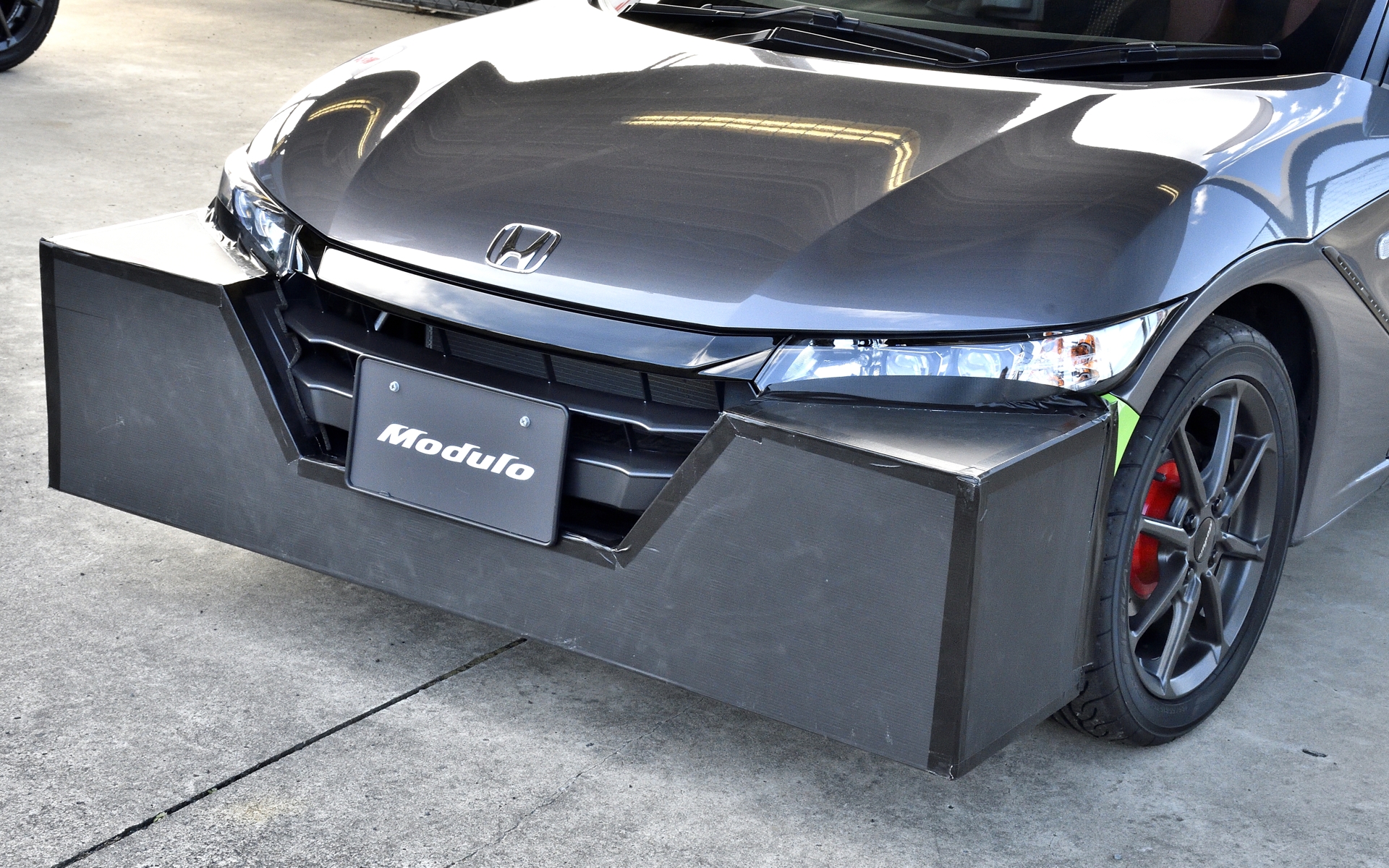 S660 Modulo Xにエアロ開発用アイテム「ぬりかべ」を装着した状態