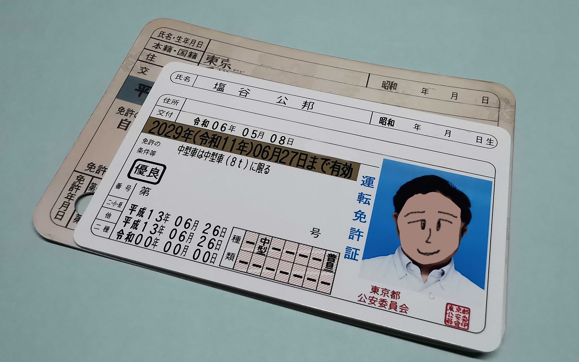昔の免許証って本当に大きかったですよね