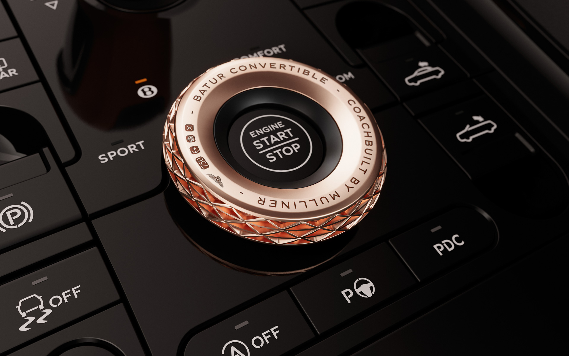 ローズゴールドの装飾を採用