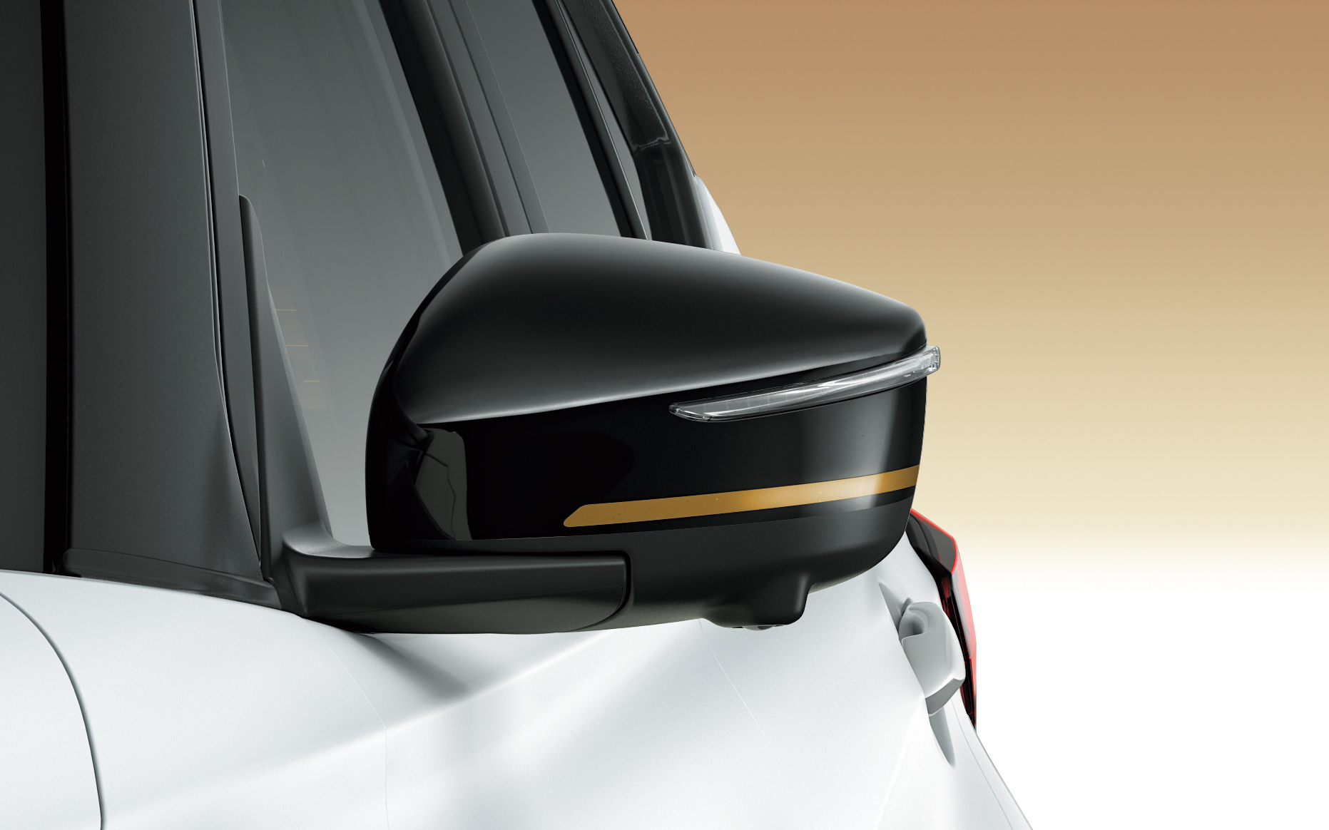 電動車を象徴するカッパー色をアクセントカラーとしてエクステリア各所に配した90周年記念車