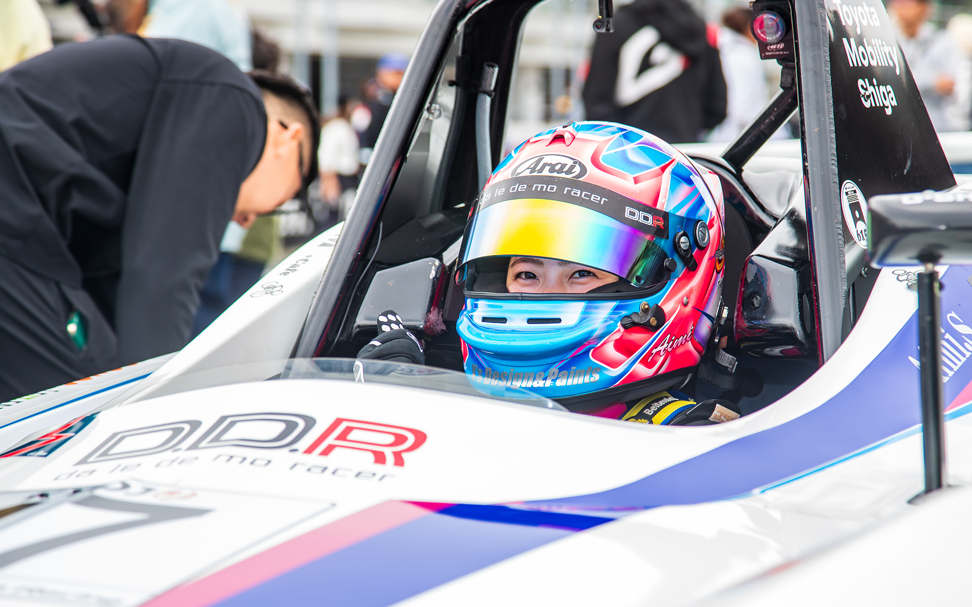 予選1位は17号車 Team M 岡部自動車 D.D.R VITAを駆る斎藤愛未選手