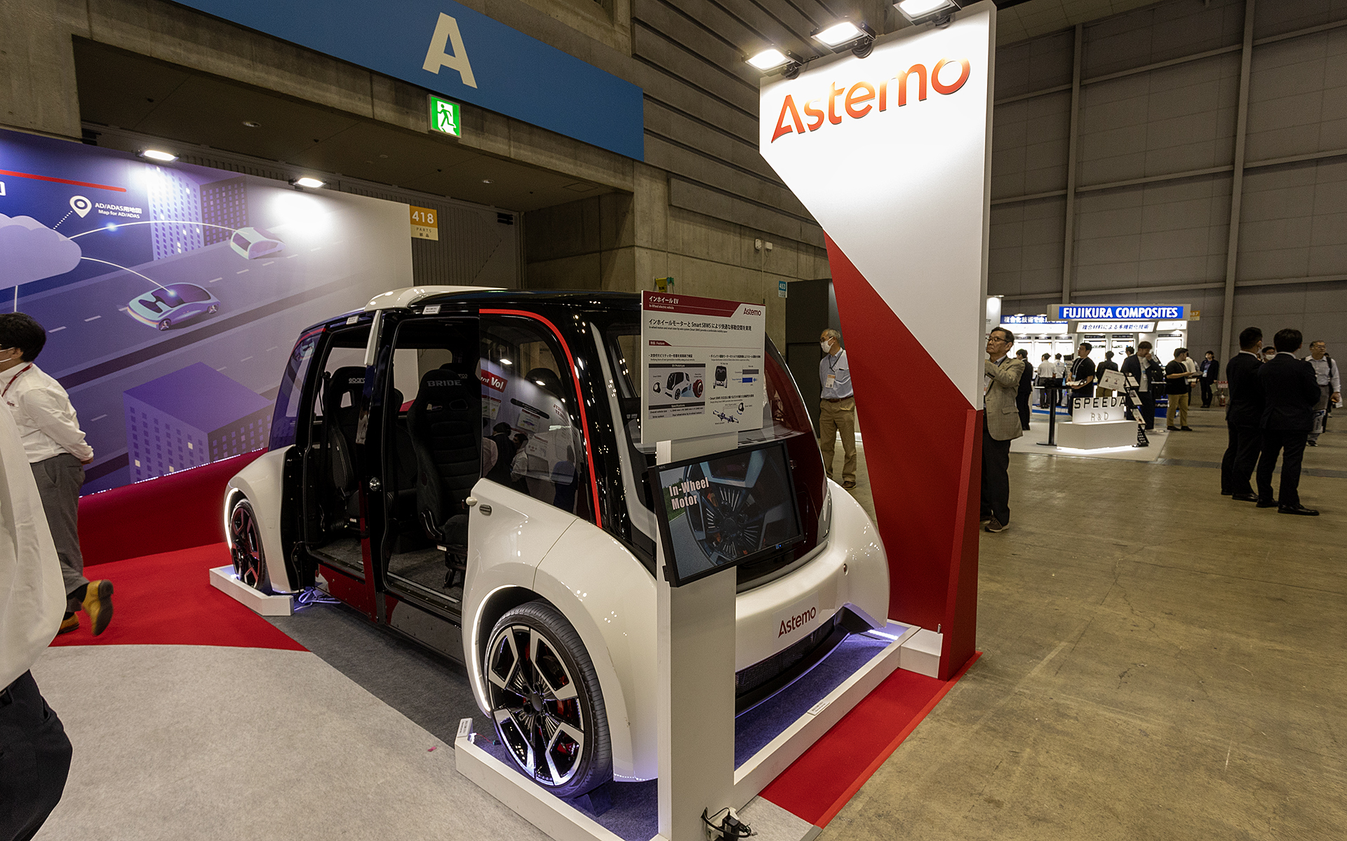 ステア・バイ・ワイヤ・システムやインホイールモーターを装備したインホイールEV