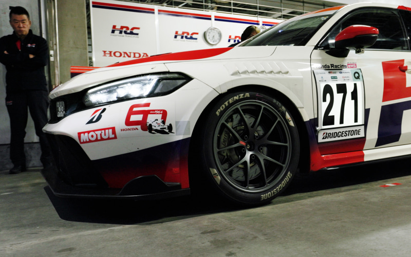 CIVIC type R　CNF-R　HRC　#271　spark　パーツ脱落 橋本洋平の富士24時間参戦記 チームHRC「シビック タイプR CNF-R