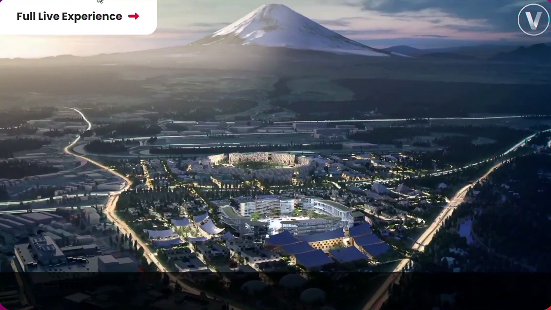 富士山のすそ野に建設中のウーブンシティ