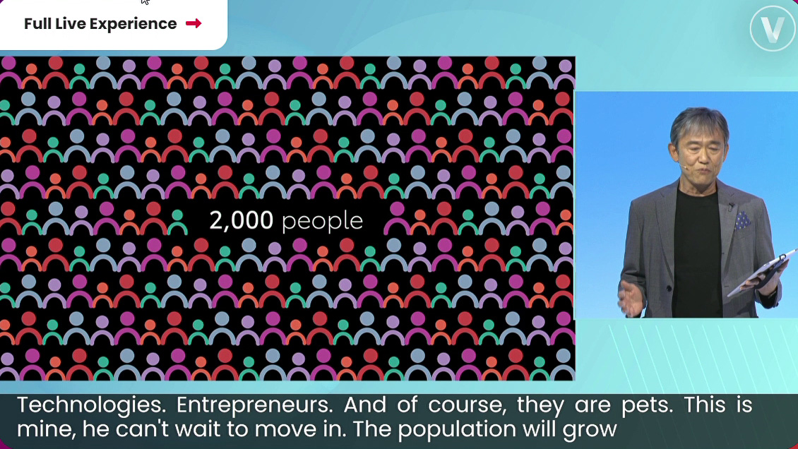 発明家など2000名の人々が居住する予定