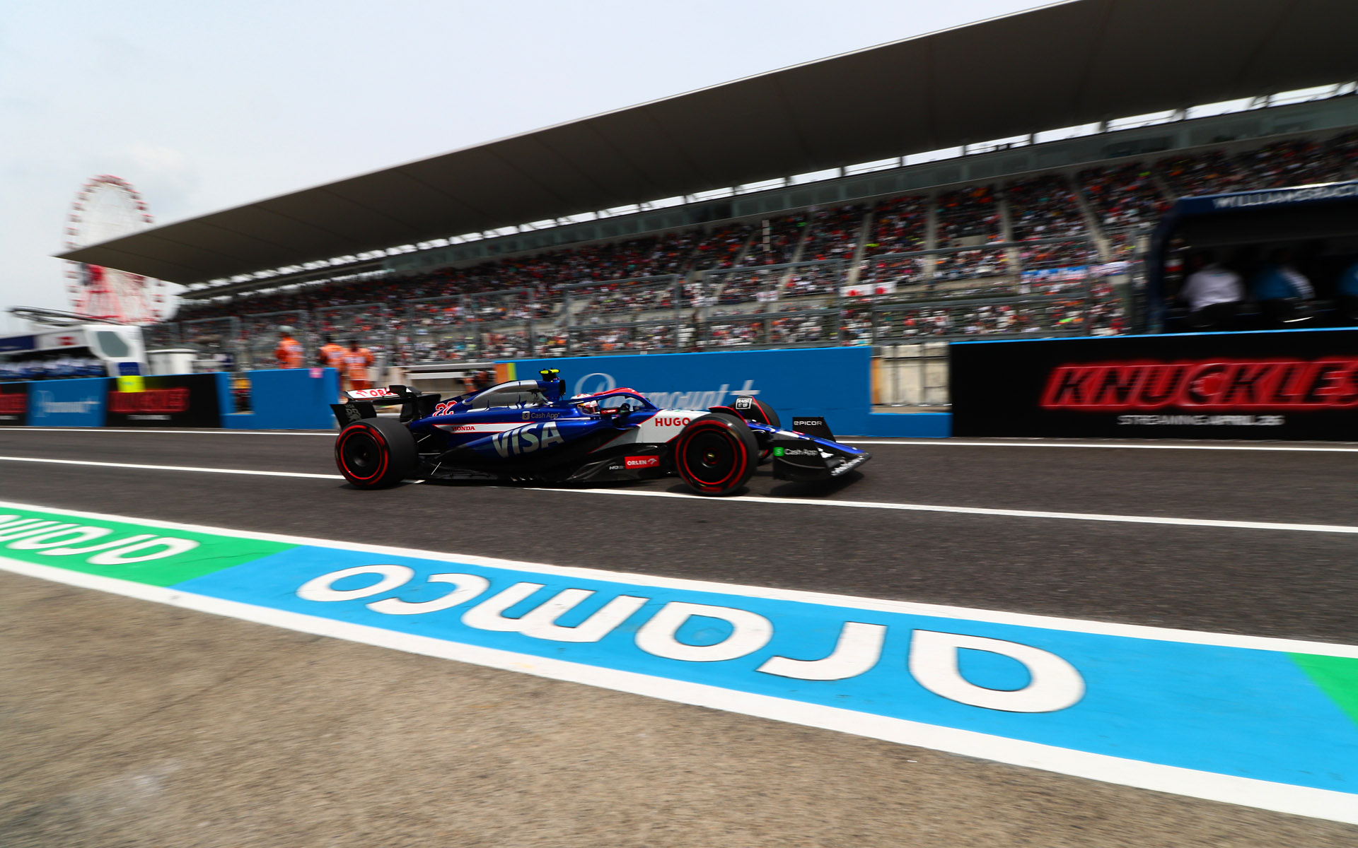 たどり着く直前にピットアウトした角田選手