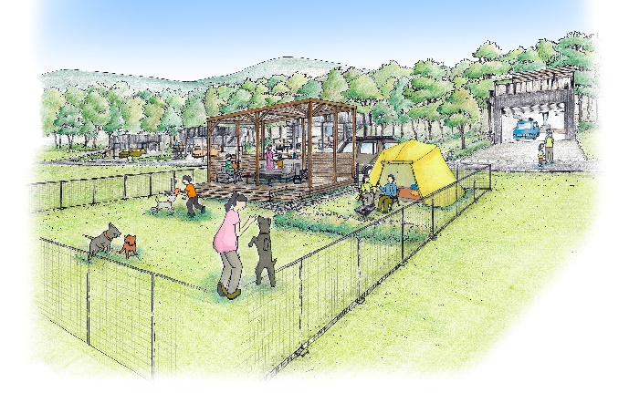 ドッグラン併設サイトのイメージ