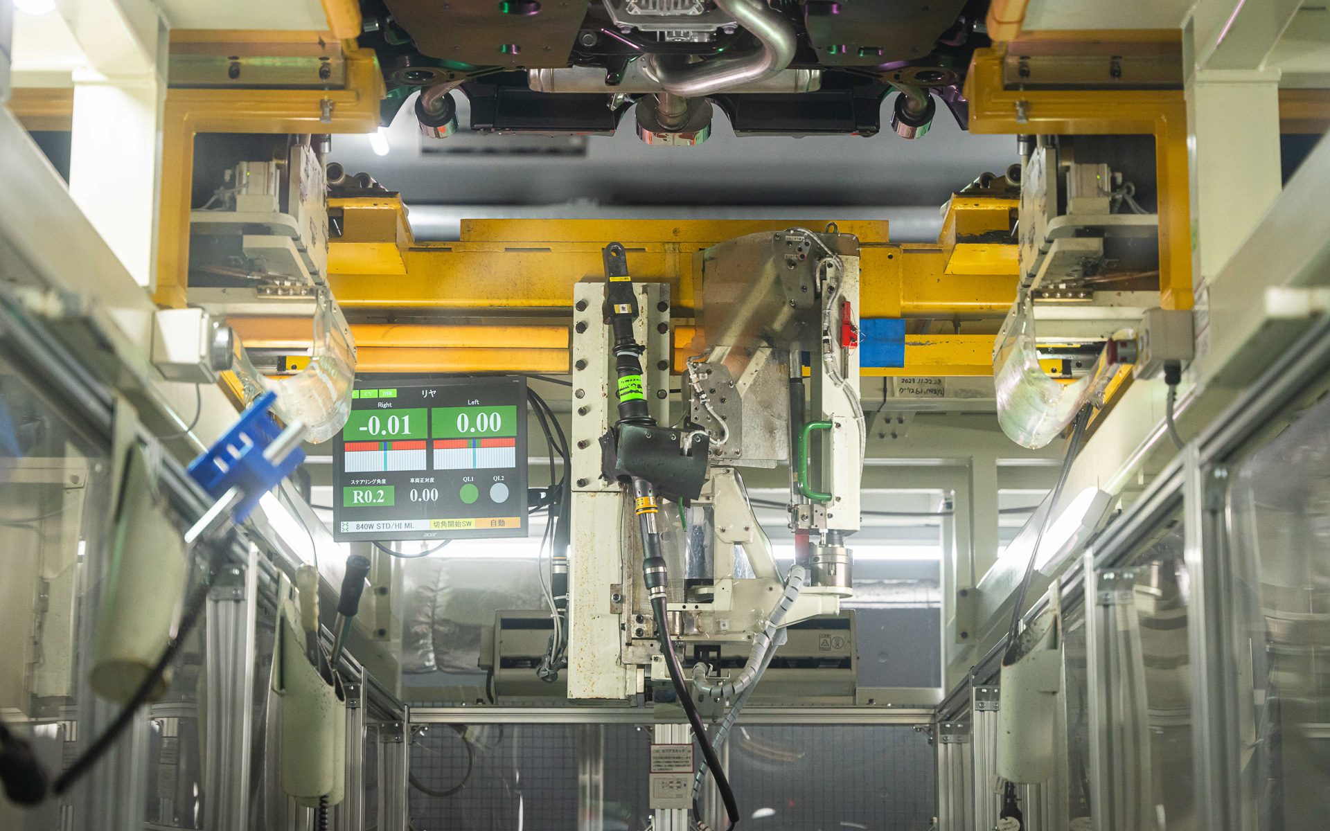 数値はデジタルモニタに表示