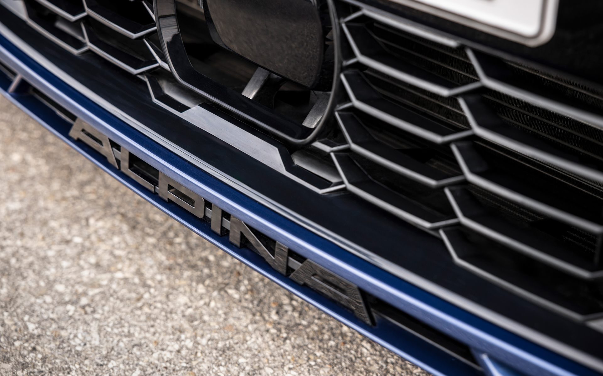 フロントリップには「ALPINA」のロゴがあしらわれる