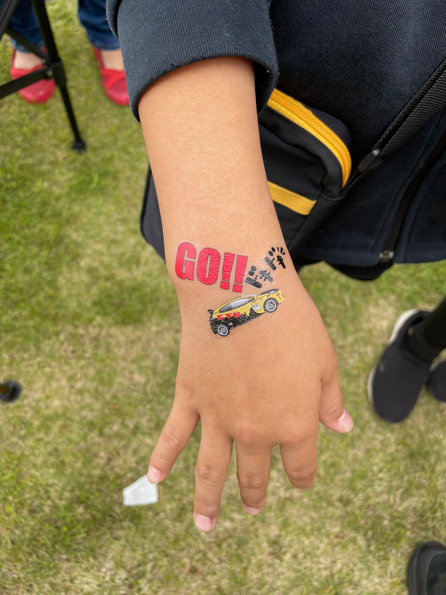 タトゥーシールは子供ばかりか親御さんも大喜びしてくれた。うれしい