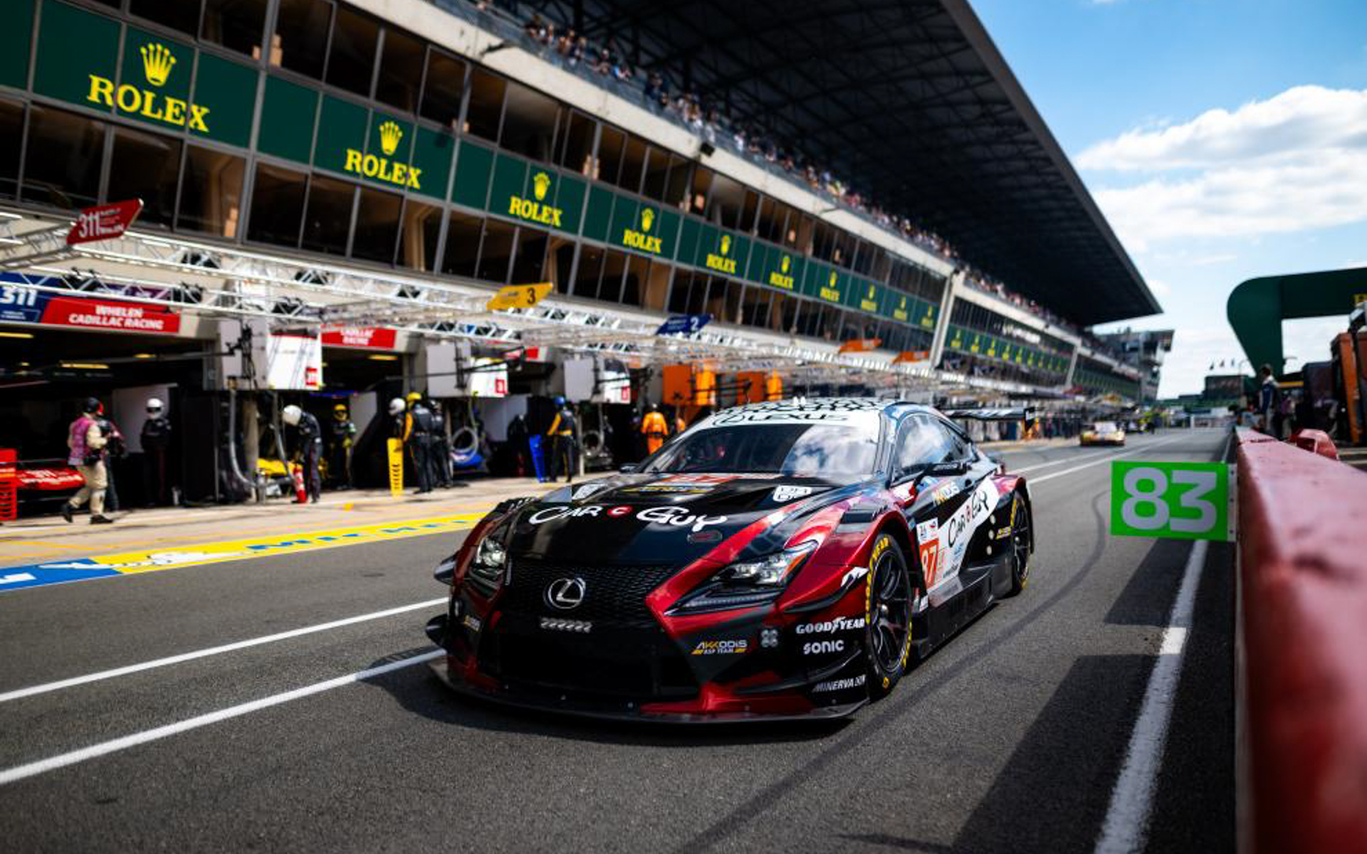 初参戦となる87号車 AKKODIS ASP TEAMの「レクサス RC F LMGT3」