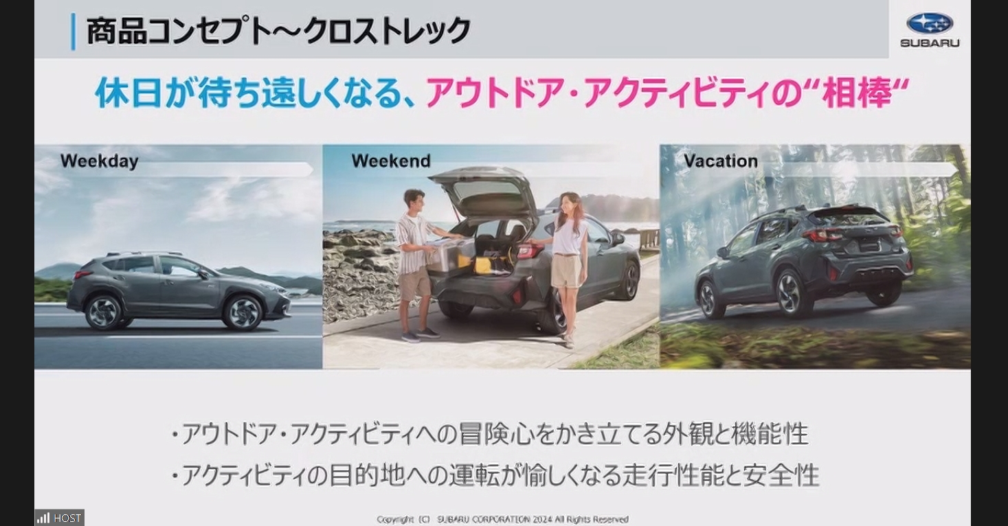 クロストレックの商品コンセプト