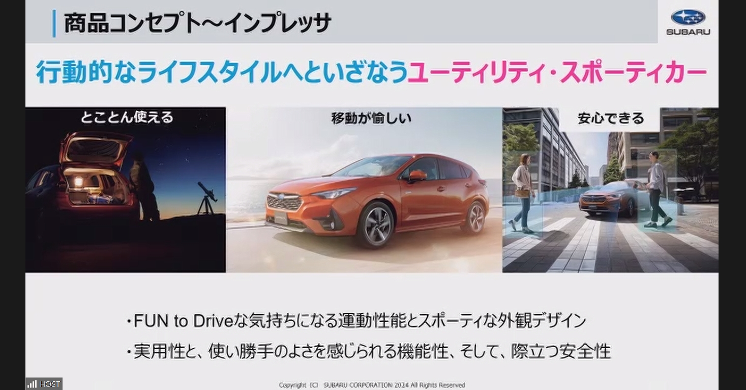 インプレッサの商品コンセプト