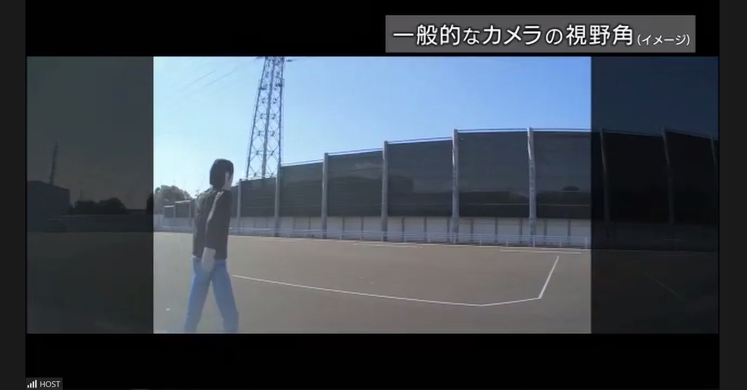 広角単眼カメラによるアイサイトの作動状況を動画でも紹介。こちらは「左折時に手前側からの横断者を検知して自動ブレーキが作動するシーン」