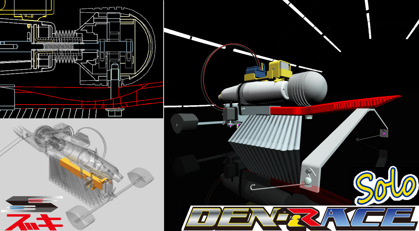 「DEN-RACE Soloはロゴがあるんです」とのことだったので送っていただいた。挑戦の直前まで悩んだと言いつつも、制作者の愛情が伝わってくる
