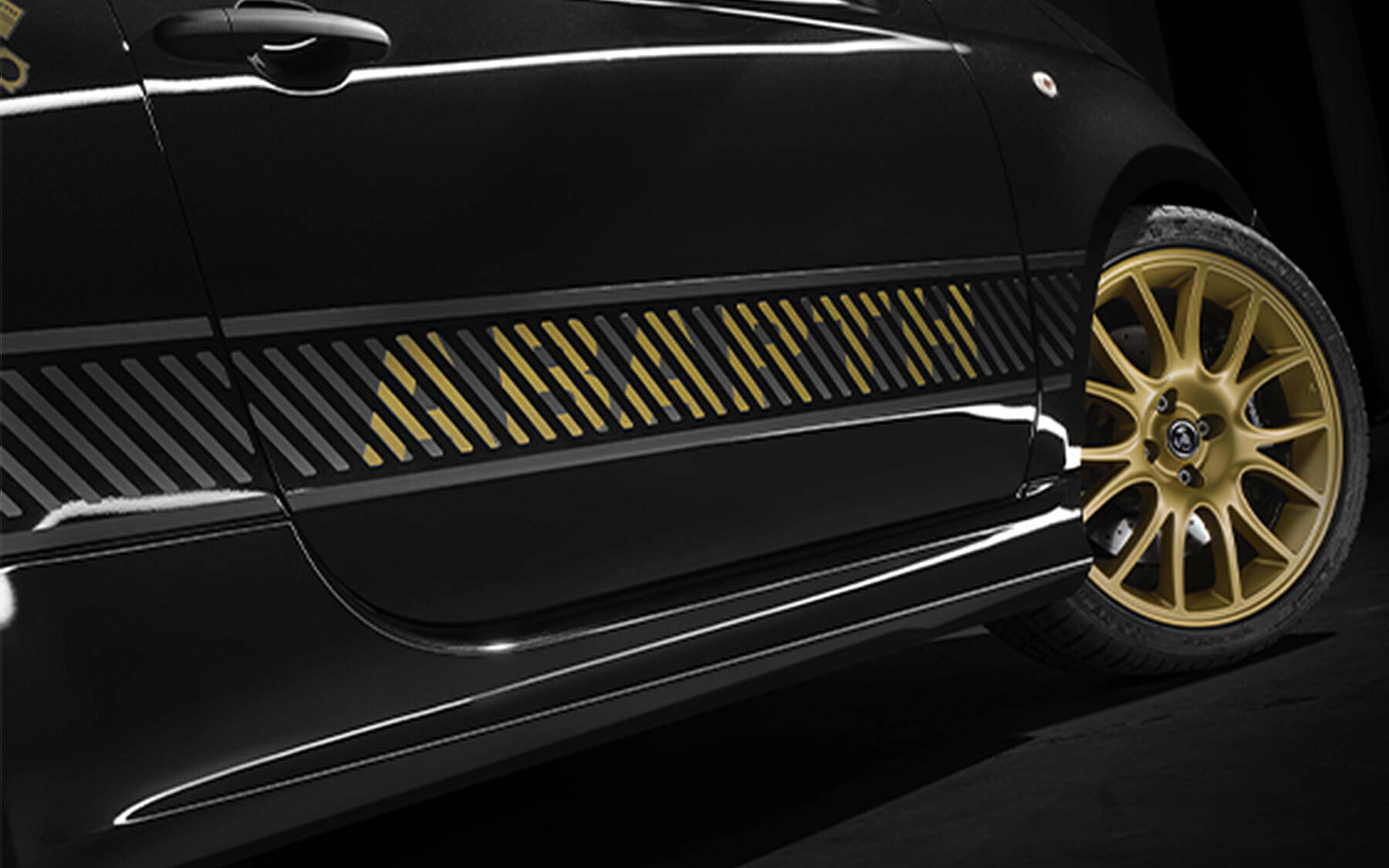 ABARTHサイドストライプ（ゴールド）