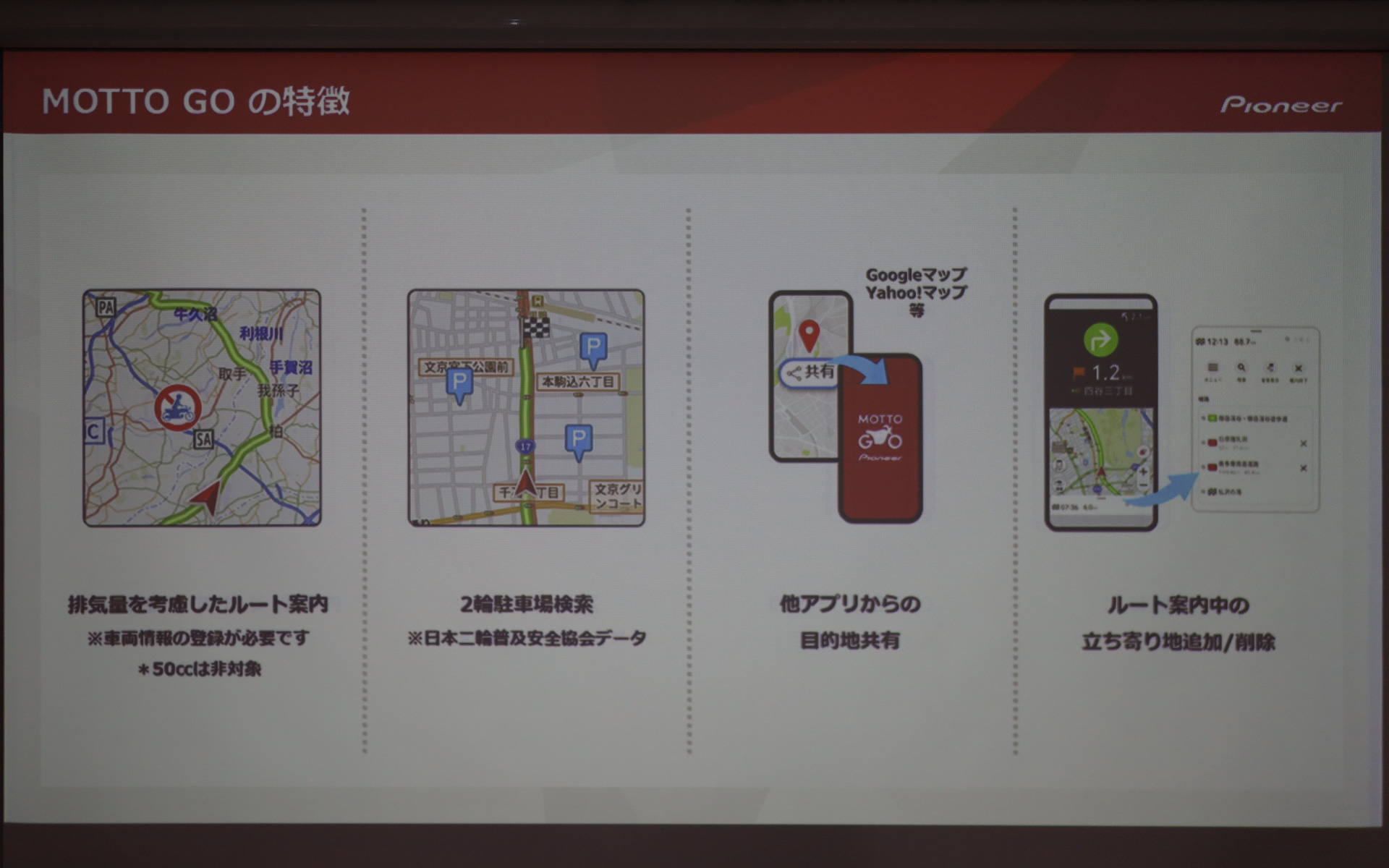 「MOTTO GO」公式版の特長