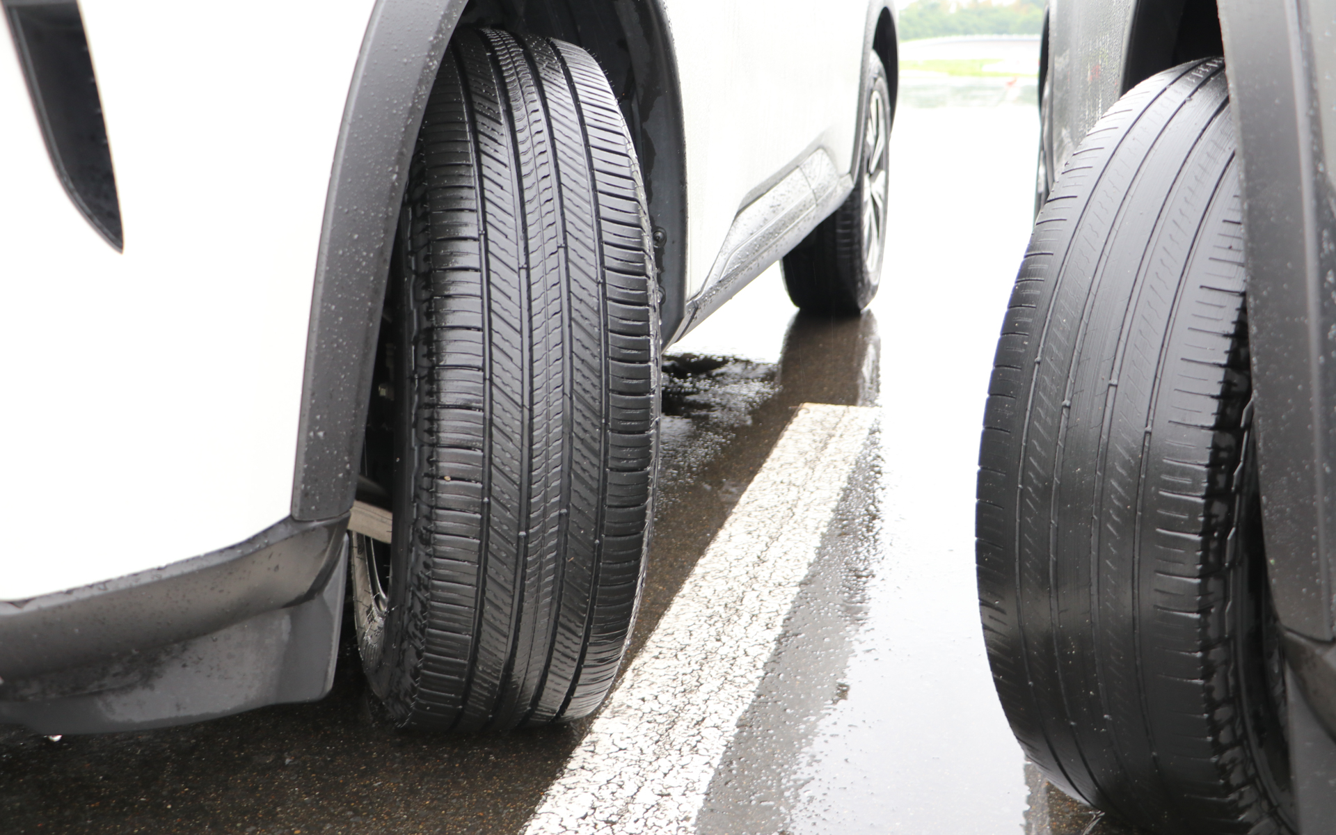 新品と2分山で制動比較を実施