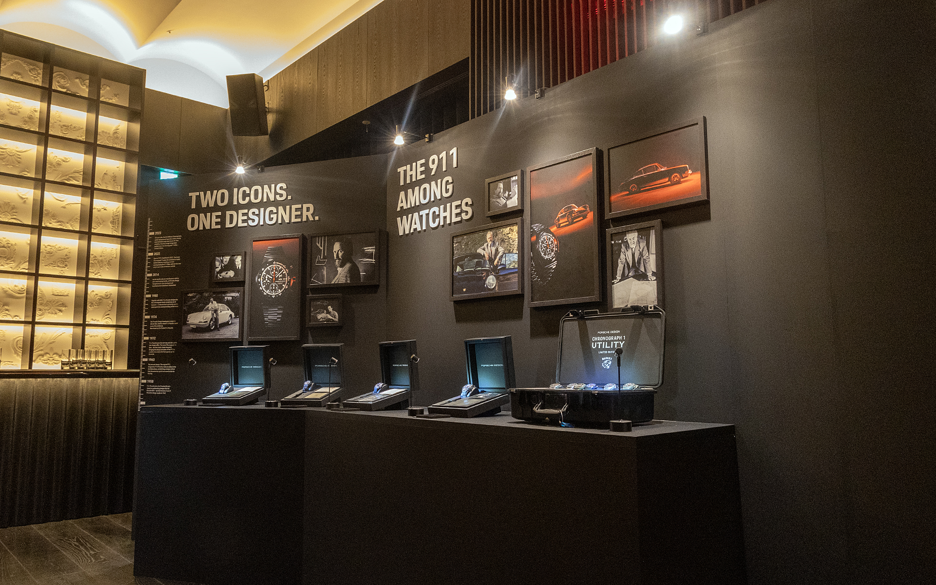 会場内に展示されてたクロノグラフ1の各モデル