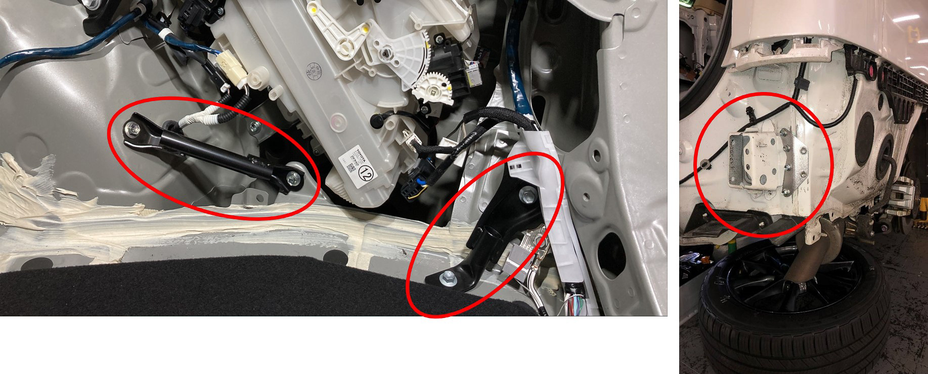 レクサスLMに装備されているリヤクォーターブレース