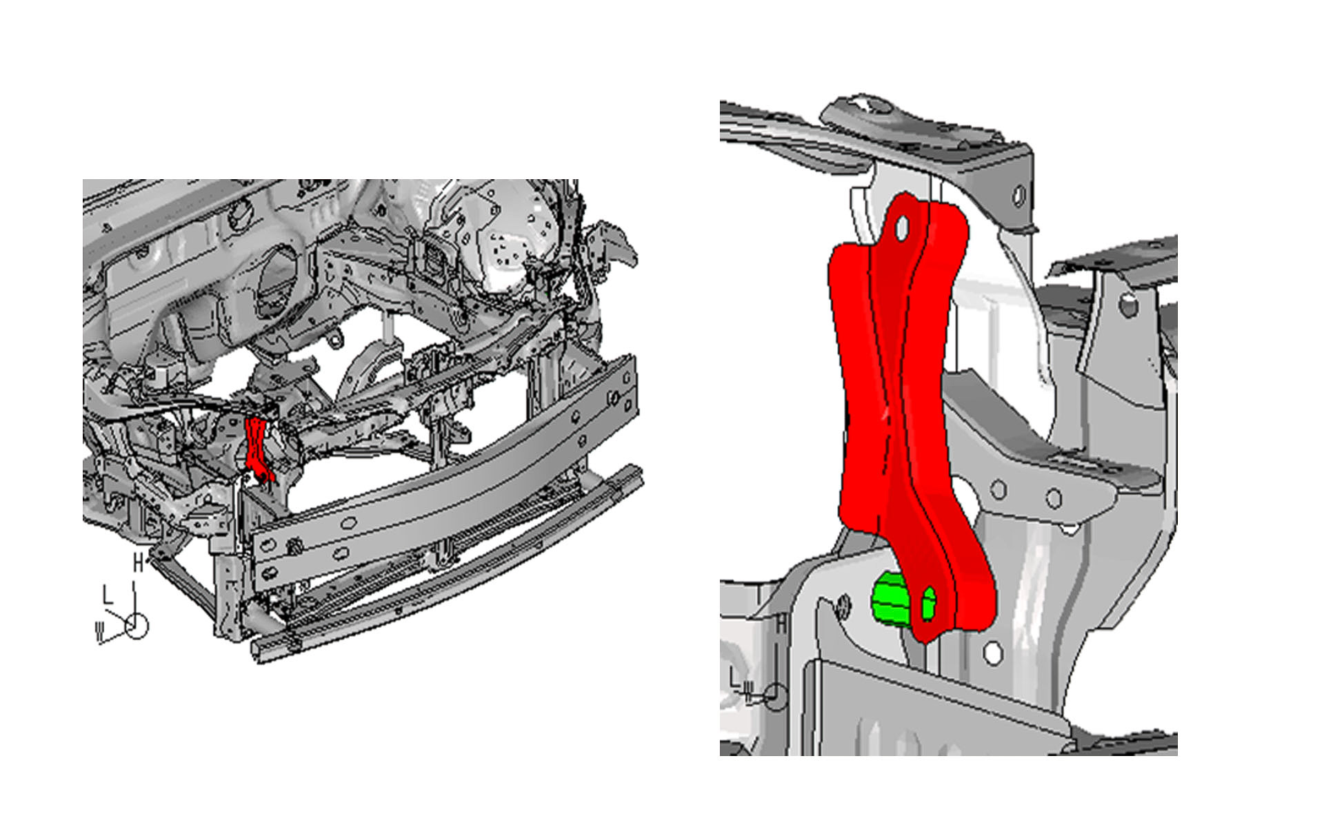 2024年1月のレクサスUX一部改良で追加されたラジエーターサポートブレース