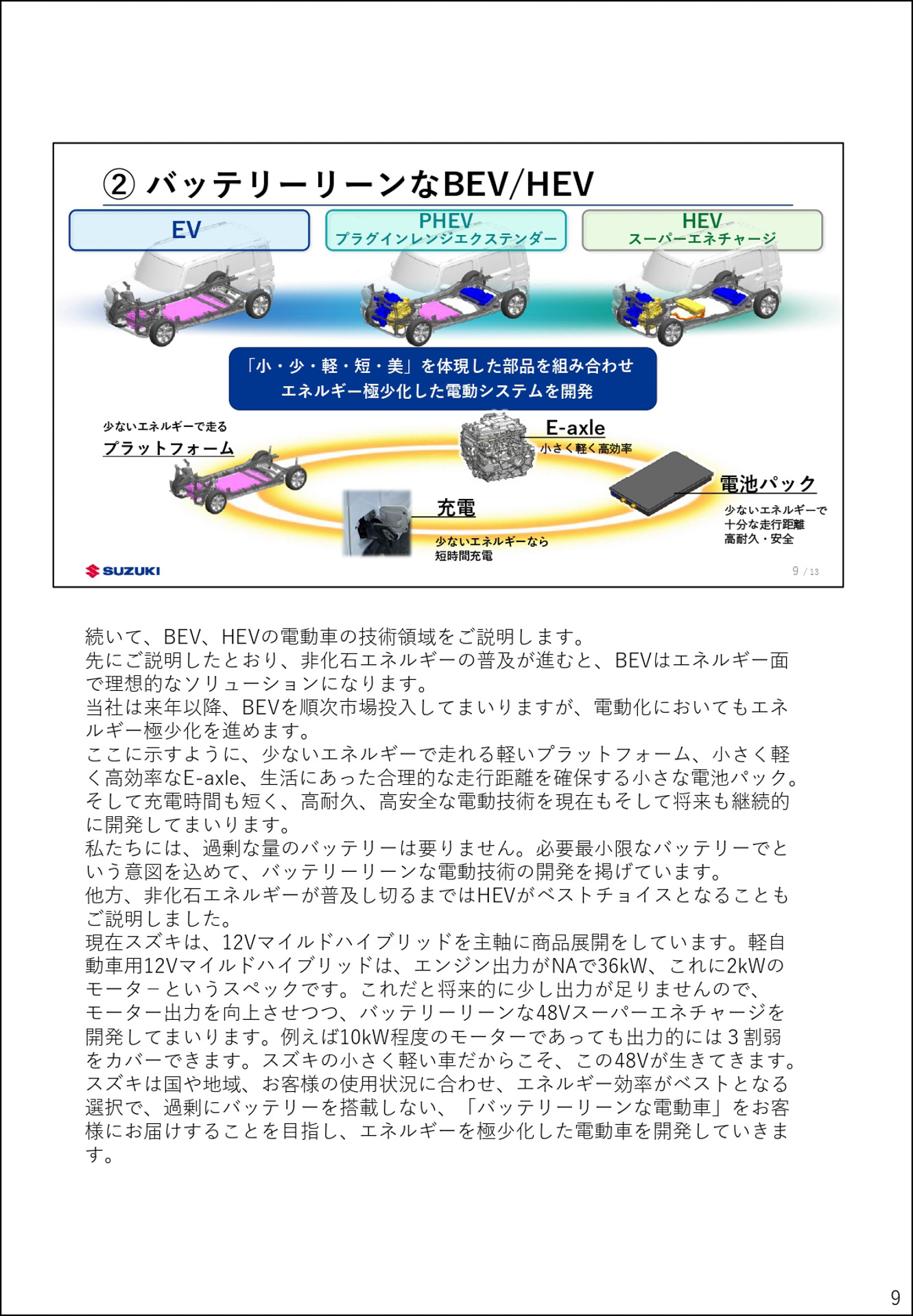 10年先を見据えた技術戦略説明会の資料