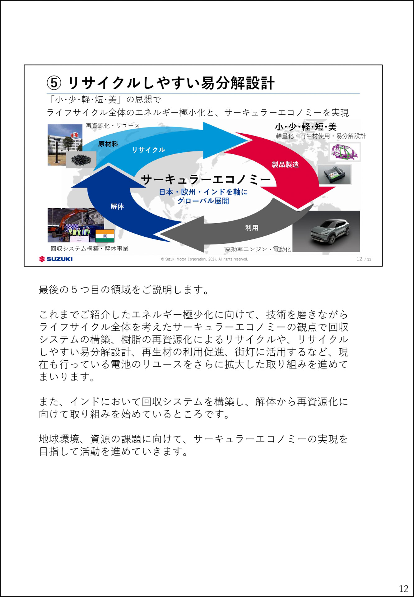 10年先を見据えた技術戦略説明会の資料