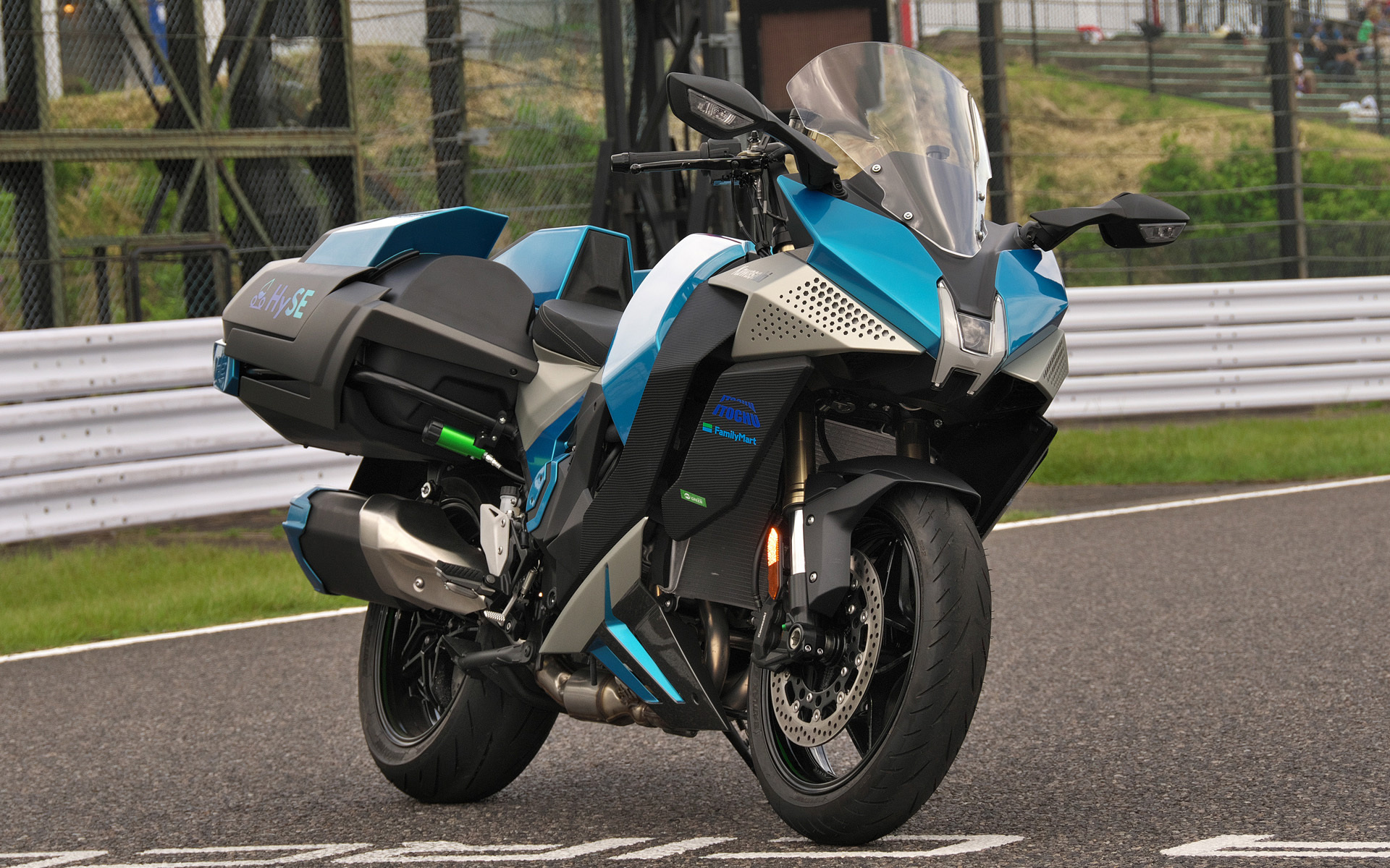 カワサキが開発中の水素エンジンバイク