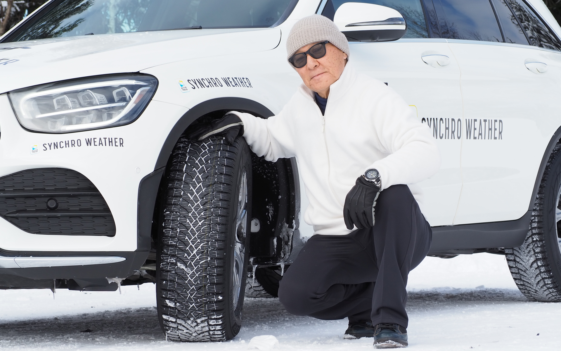 ダンロップが開発を進めていたアクティブトレッドを搭載した新オールシーズンタイヤ「シンクロウェザー」を雪上＆氷上で試す機会を得た