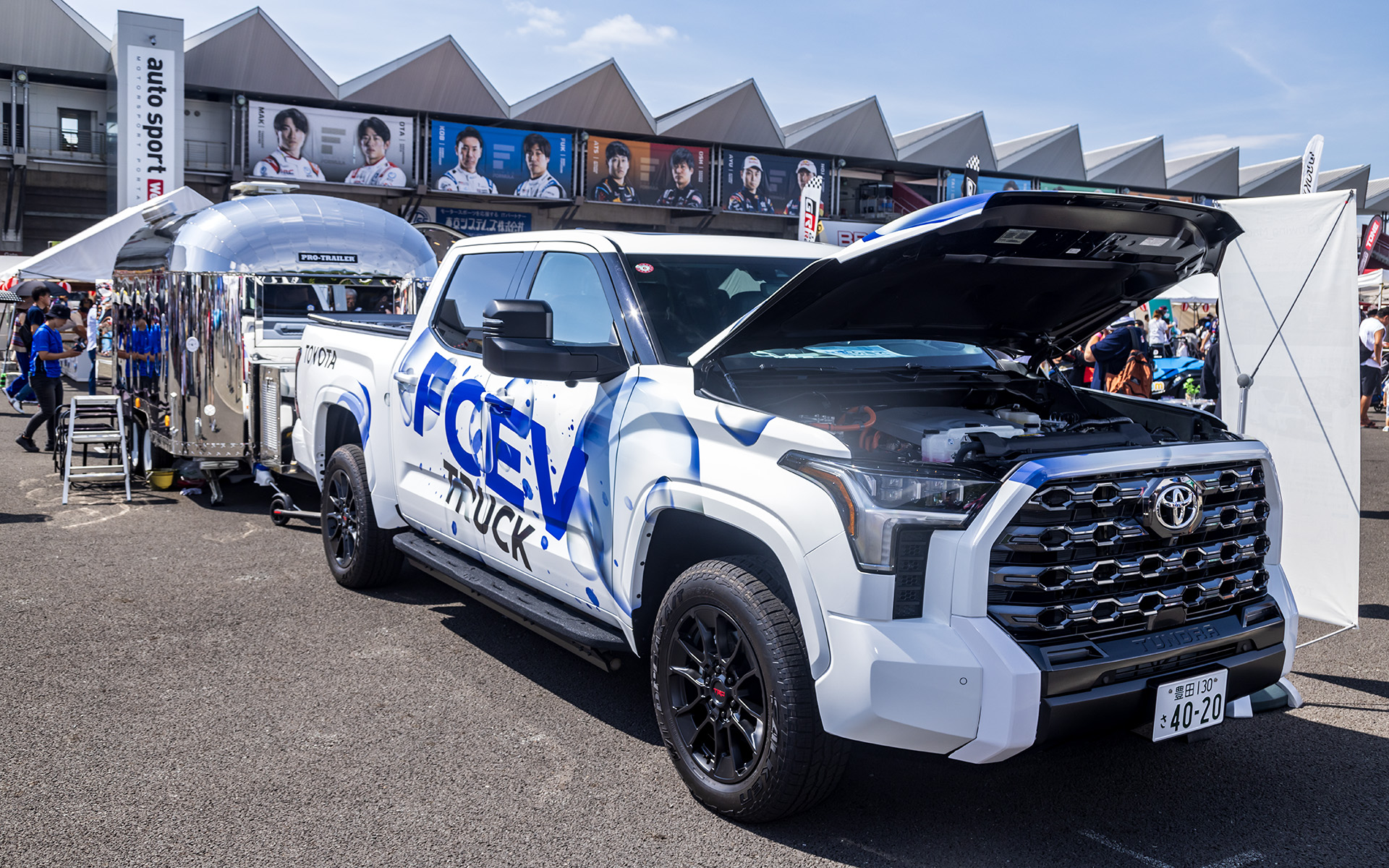 カムイコーヒー抽出のエネルギーは水素由来の電気。燃料電池車に改造されたタンドラから供給されている