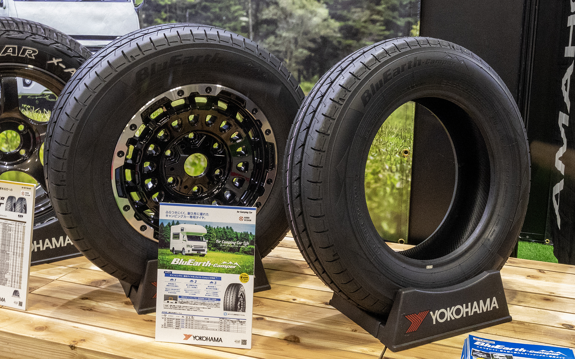 ハイエース、カムロード用のサイズがメイン。2315/70R15CP 109/107Rサイズは欧州のキャンピグカー用タイヤ規格である「CP規格」に適合させている
