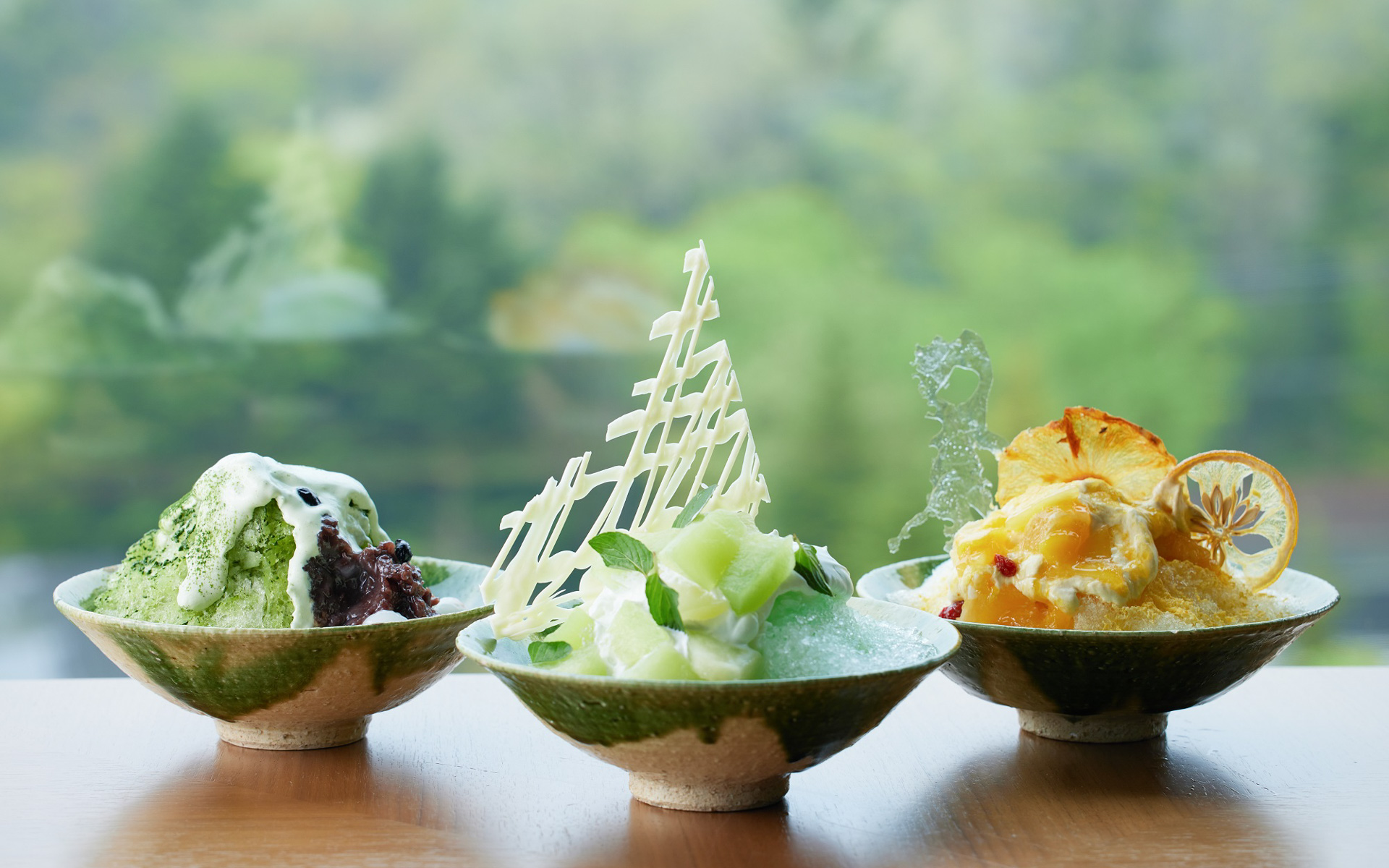 富士スピードウェイホテル「TROFEO ラウンジ」では、こだわりの食材を使用した3種類のかき氷を提供