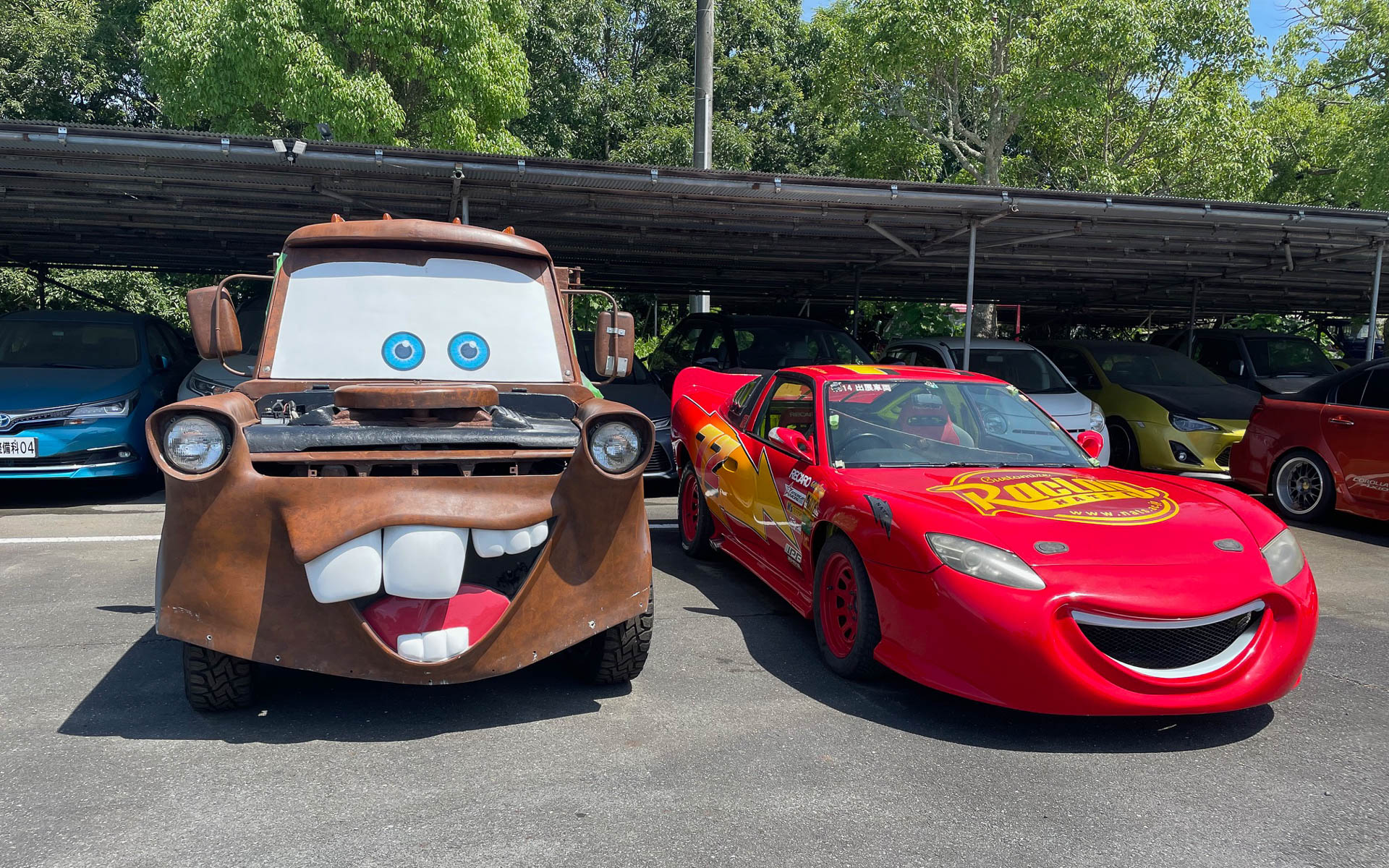 日本自動車大学校の生徒さんが作ったCarsたち。見事な出来栄えです