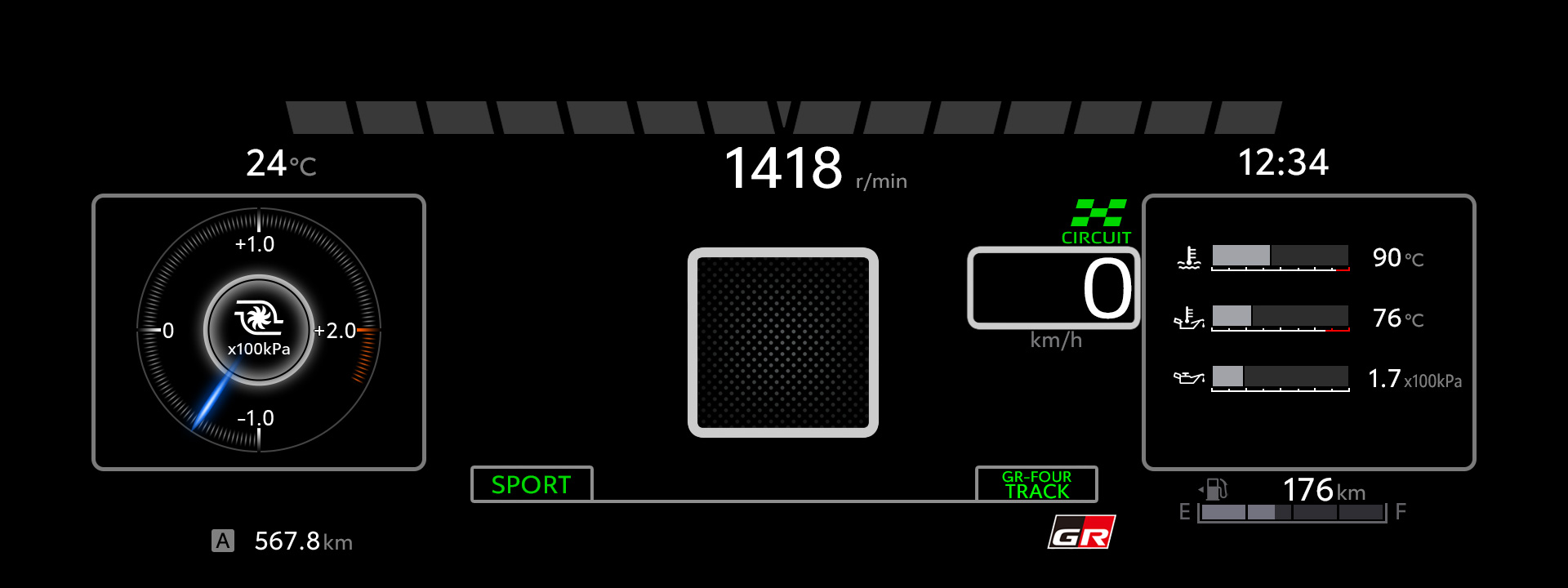 サーキットモード起動時（アイドリング）※GRヤリス（6速MT）