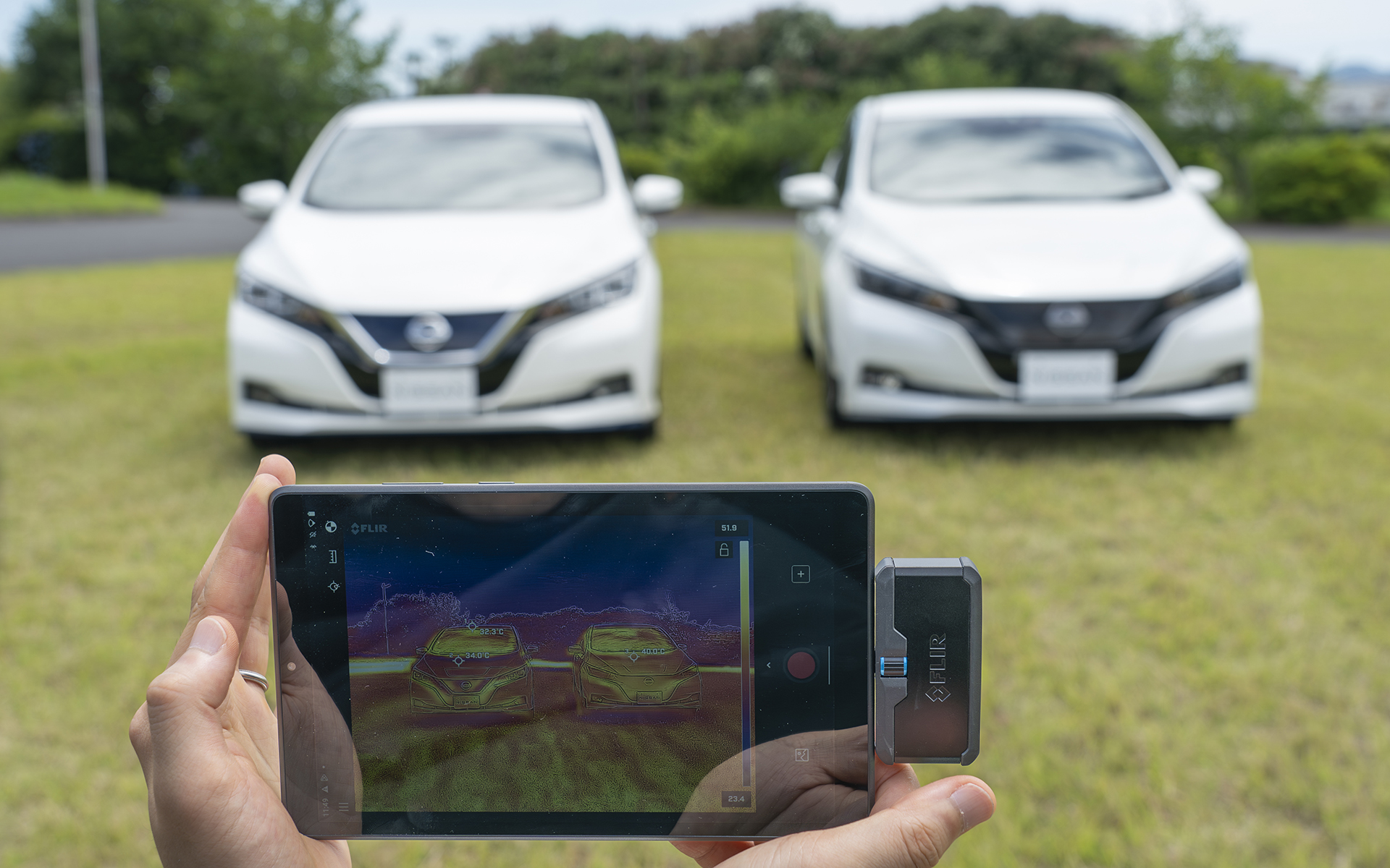 燃費や電費の向上に貢献する自動車用自己放射冷却塗装の実証実験を公開