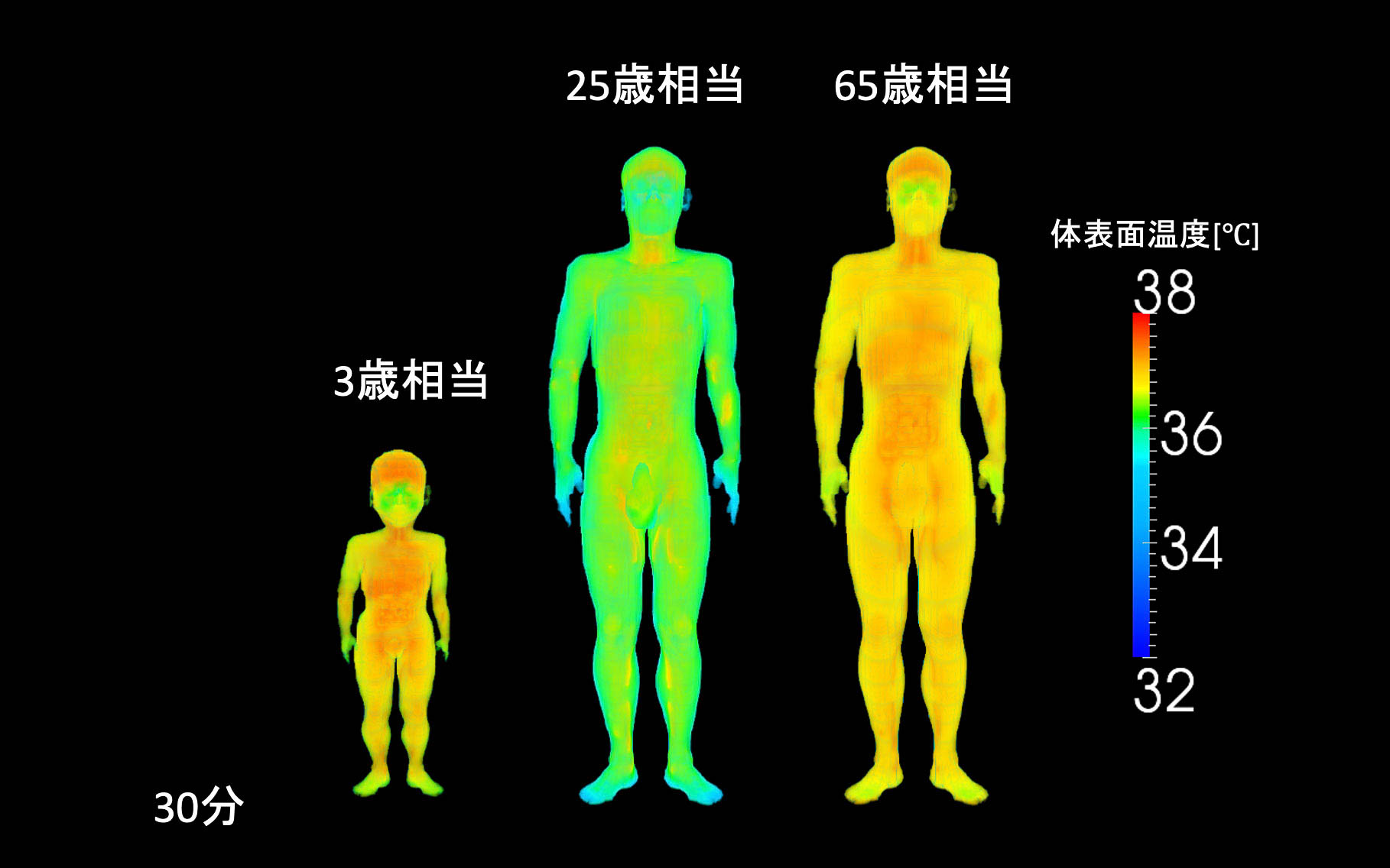 大人と比べて幼児の体温上昇は1.5倍になるという調査結果