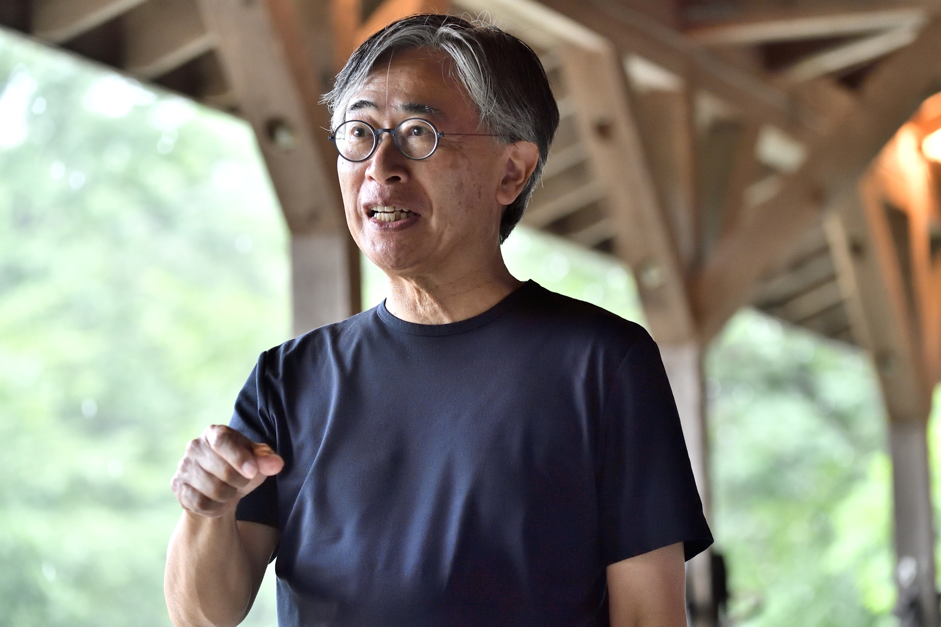 「LEARN with Porsche」を主導する東京大学 先端科学技術研究センター シニアリサーチフェロー 中邑賢龍先生（左）、ポルシェジャパン株式会社 広報部 部長 黒岩真治さん（右）