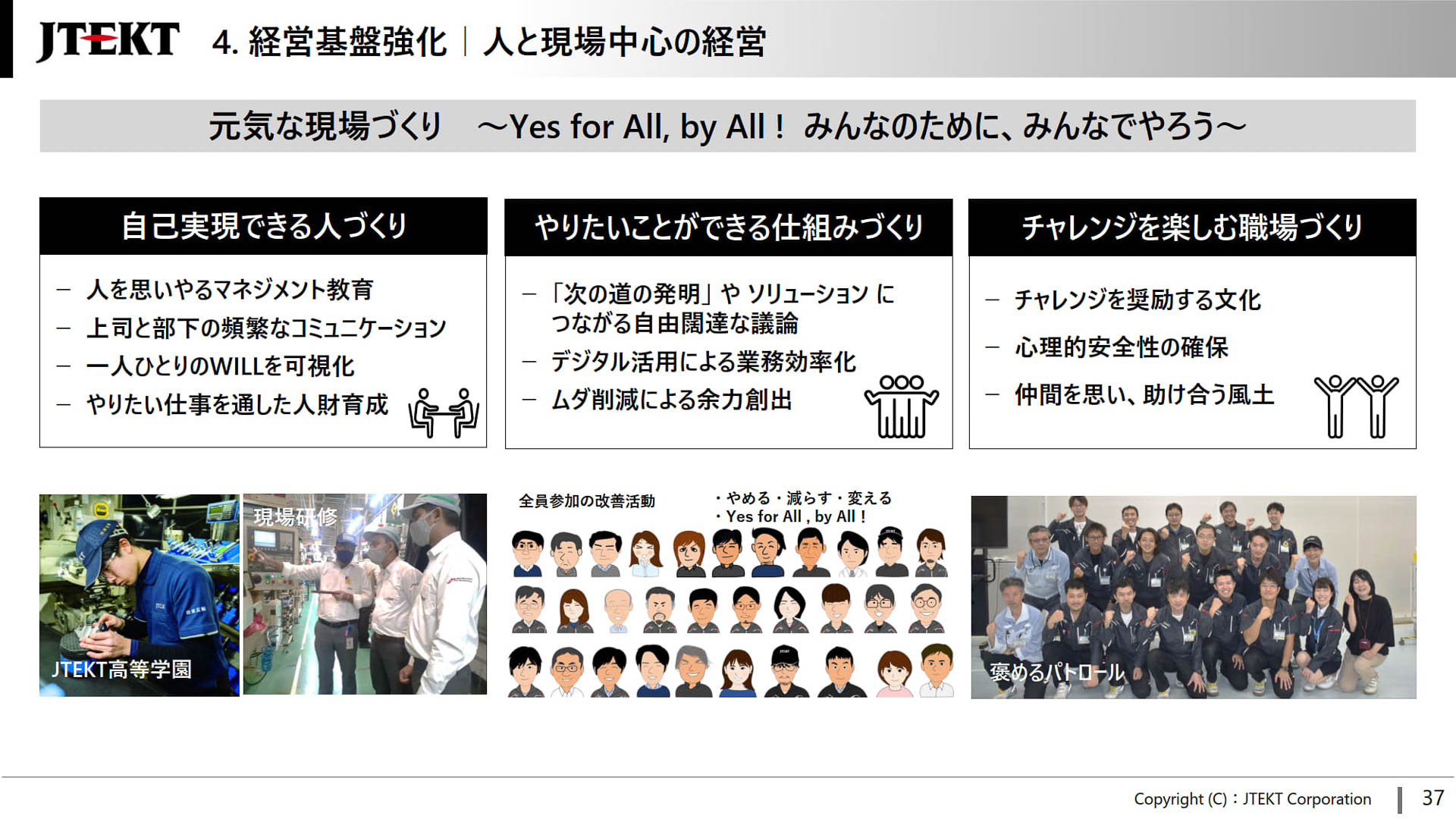 人と現場中心の経営
