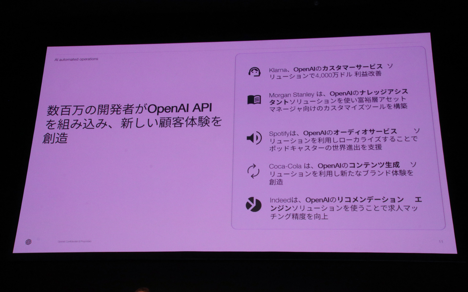 OpenAI APIを顧客企業の自社サービスに組み込んだ実例