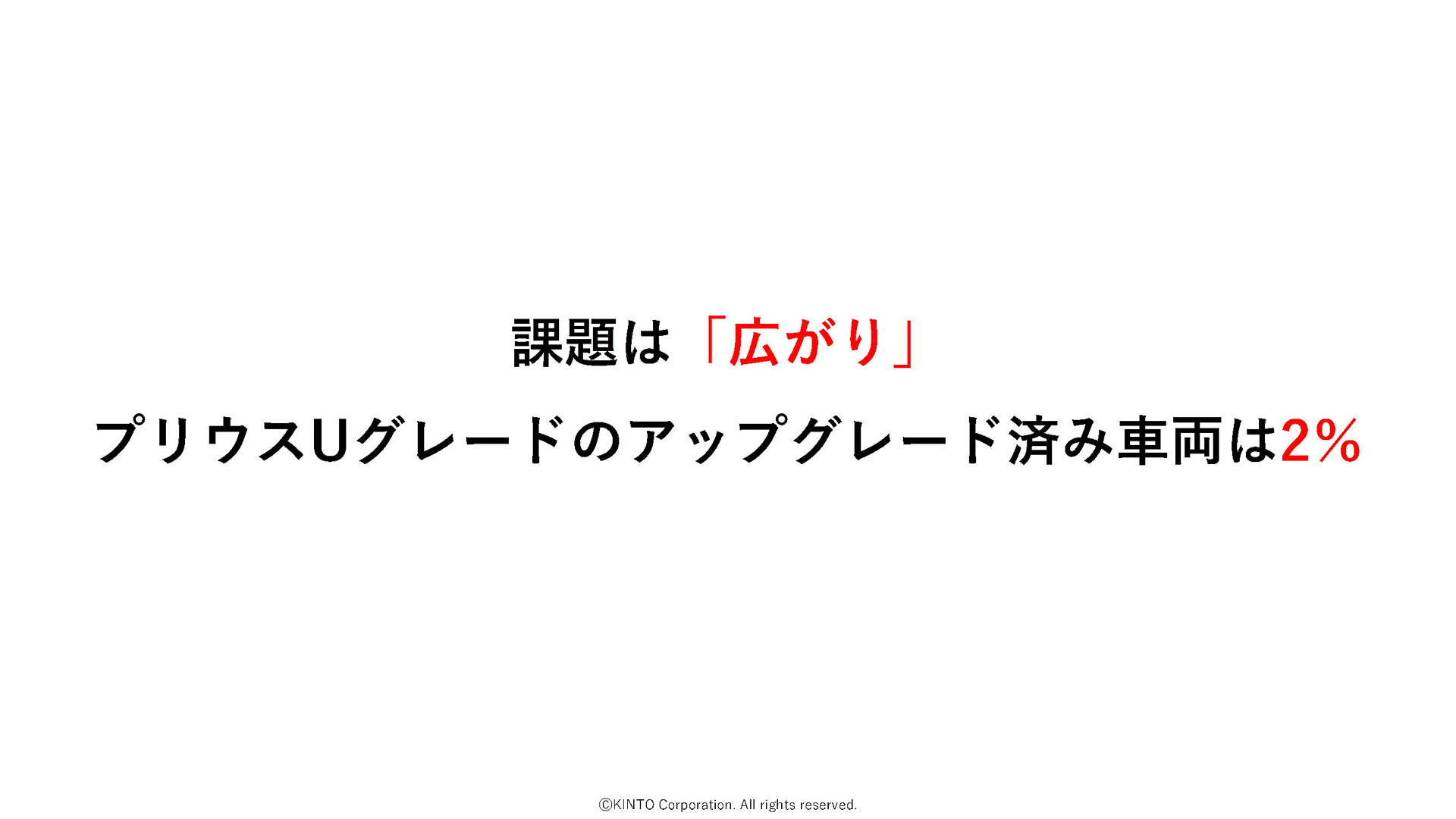 大きく打ち出された課題