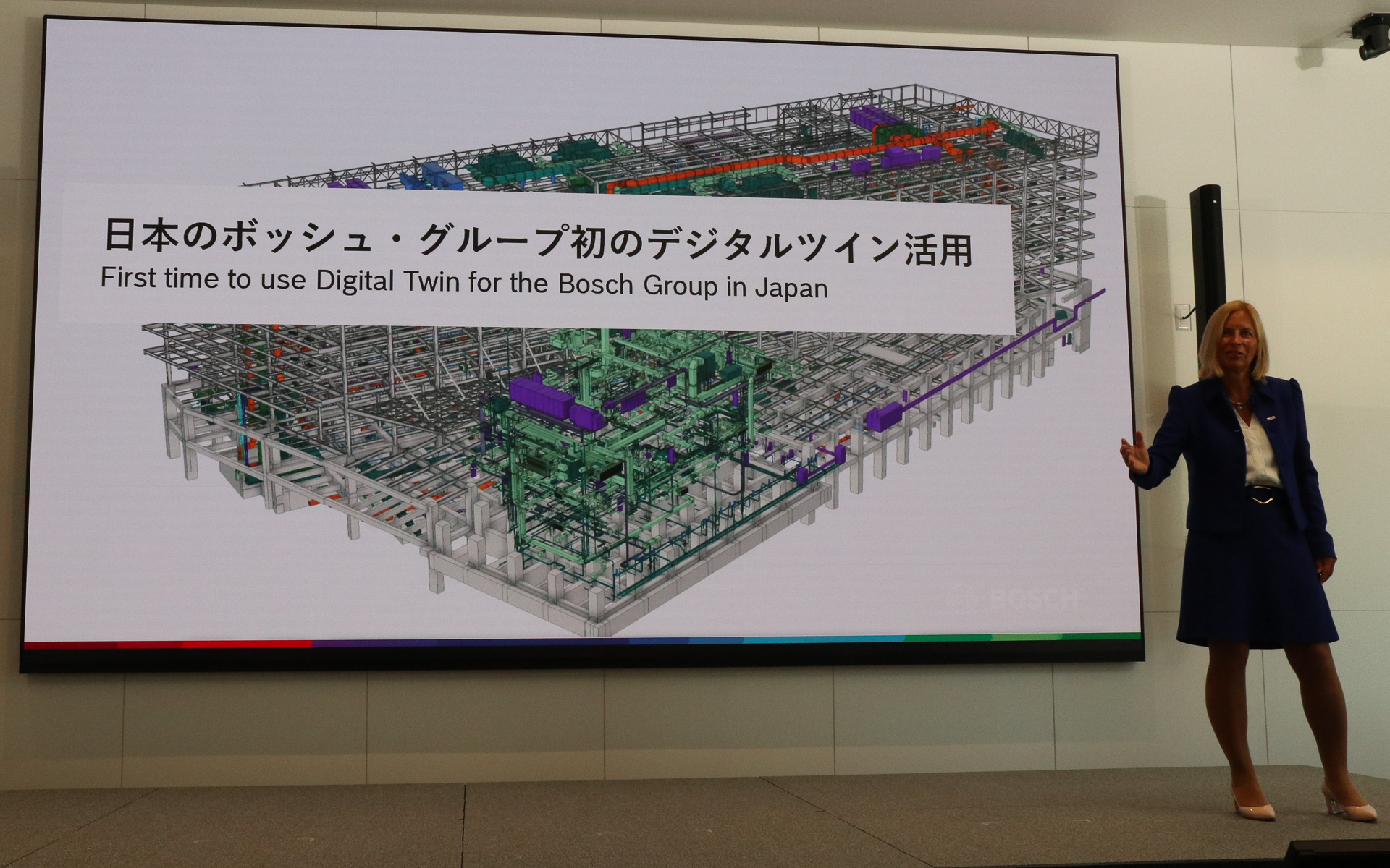 ボッシュ新本社の建設にはデジタルツインの技術も生かされている